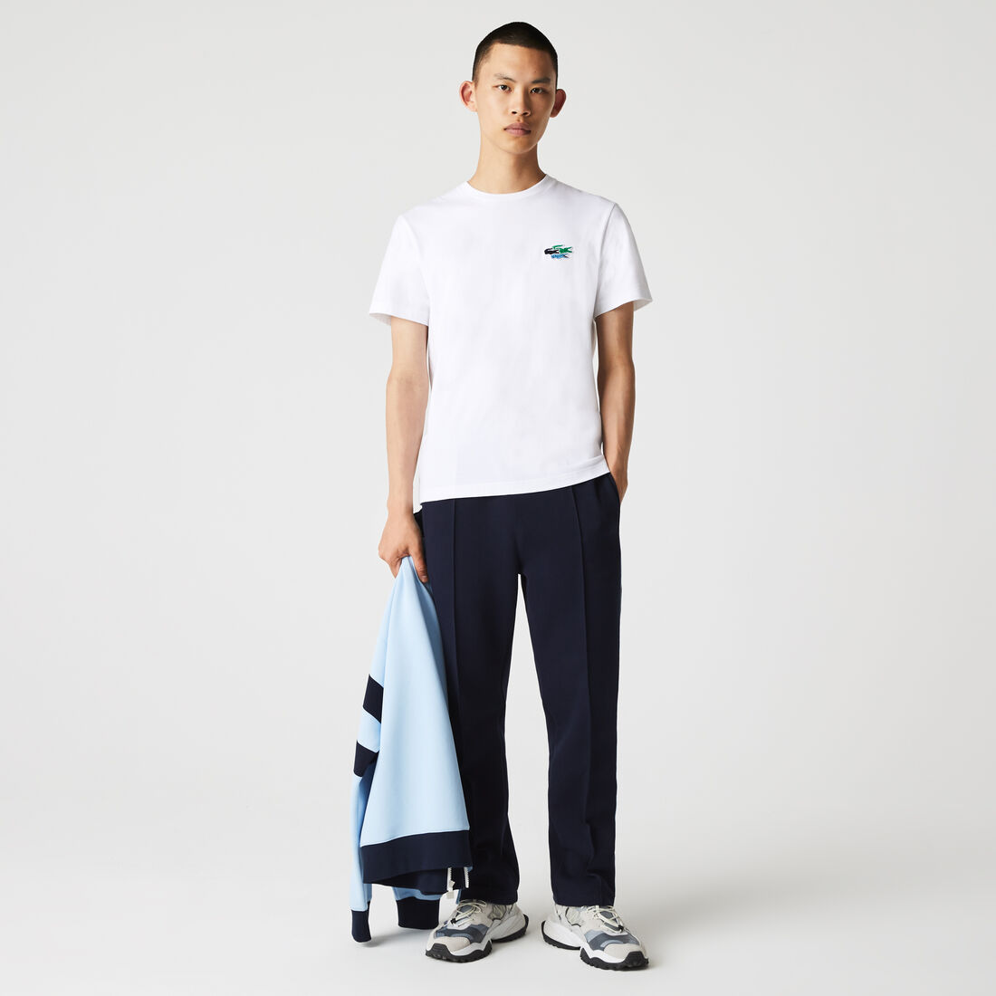 Buy Men’s Crew Neck Colored Crocodiles Organic Cotton Tshirt Lacoste UAE