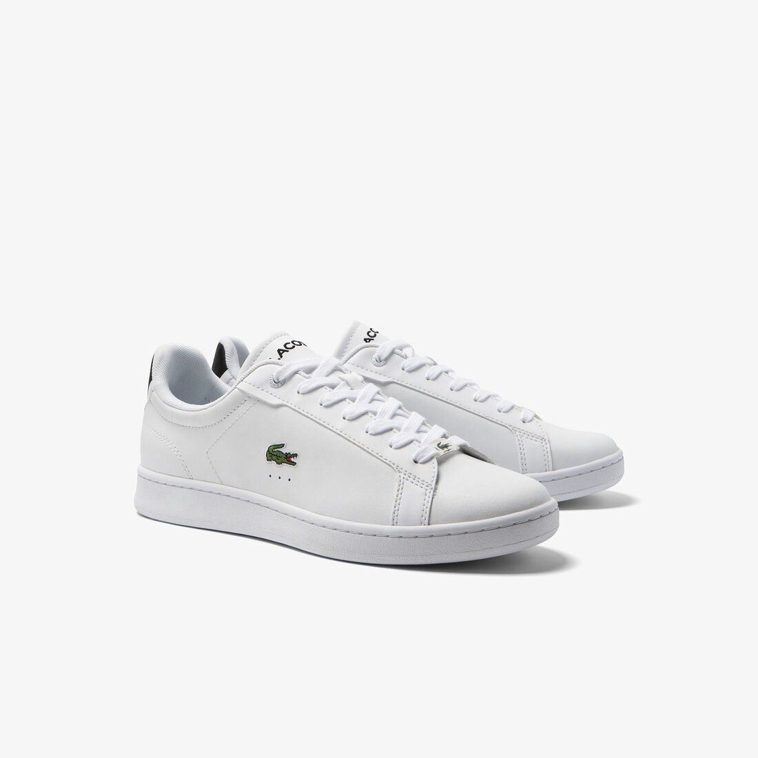 سنيكرز لاكوست كارنابي برو بكعب ملون جلد للرجال Men's Lacoste Carnaby Pro Leather Heel Pop Trainers - 45SMA0111-147