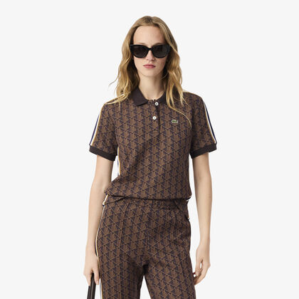 Slim Fit Monogram Jacquard Polo Shirt