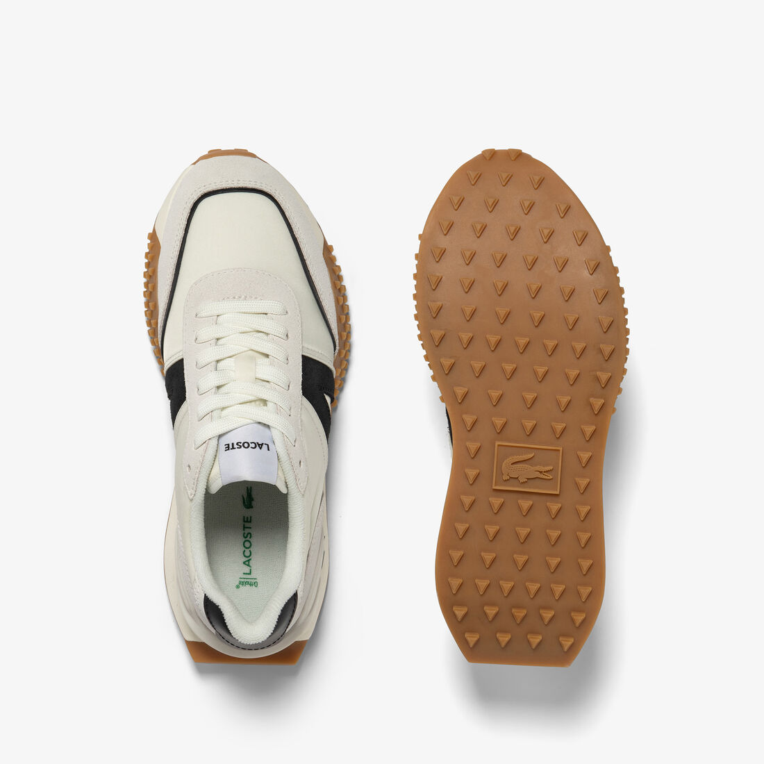 سنيكرز لاكوست ال-سبين ديلوكس جلد للنساء Women's Lacoste L-Spin Deluxe Leather Trainers - 45SFA0017-147