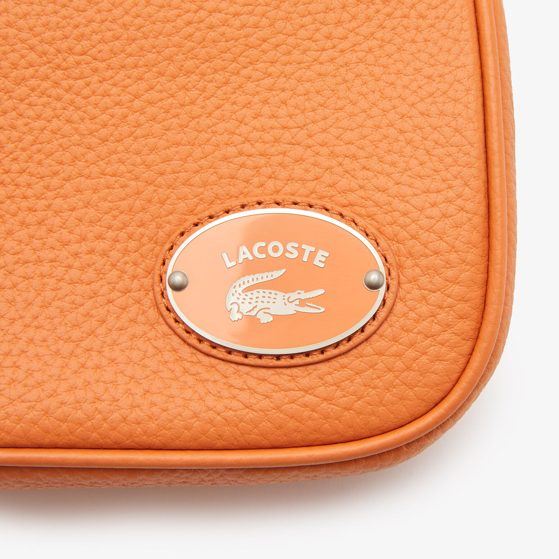 Women's Lacoste Metal Plate Grained Leather Shoulder Bag women s lacoste metal plate grained leather shoulder bag