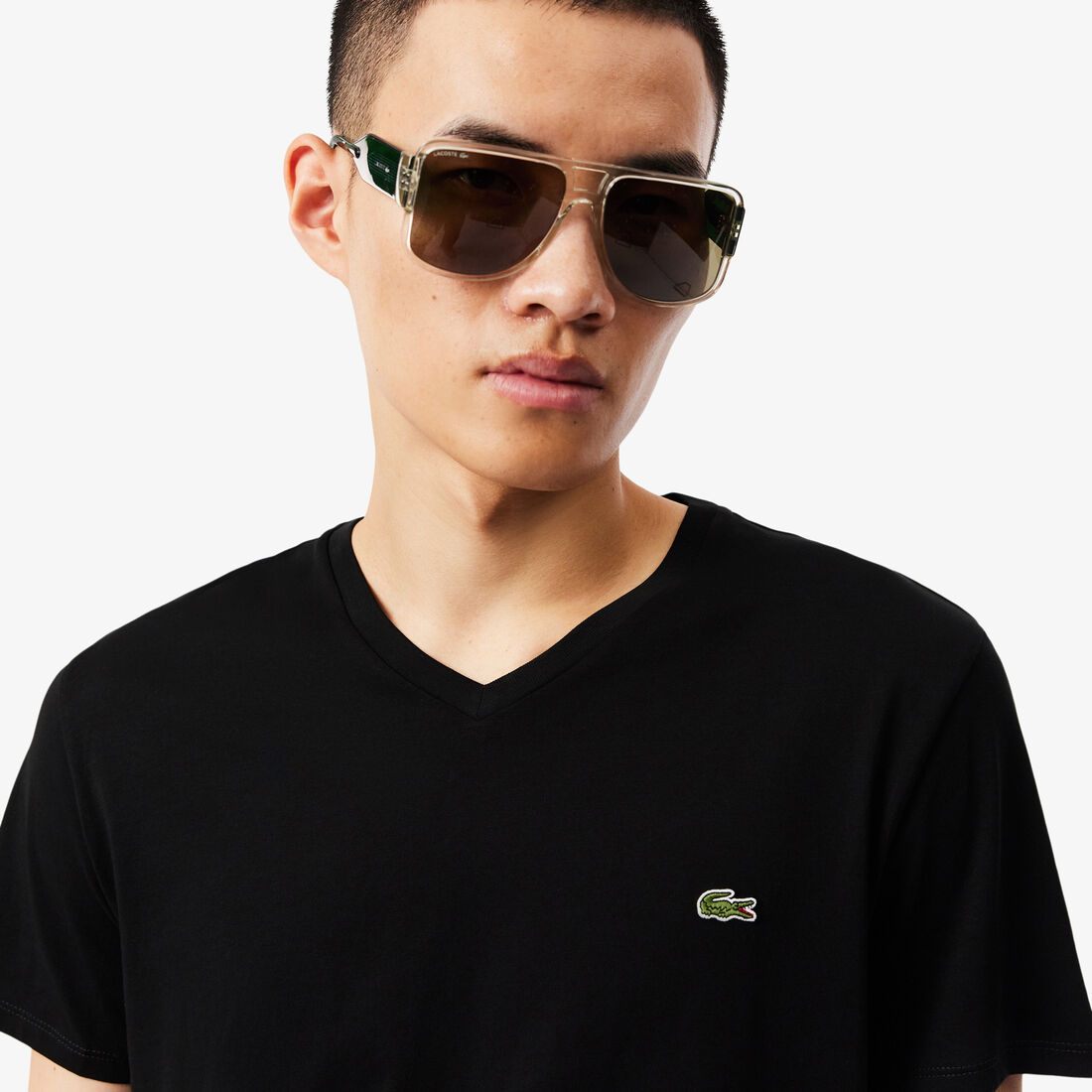 Lightweight Cotton Pima V Neck T-shirt Lightweight Cotton Pima V Neck T-shirt - TH6710-00-031