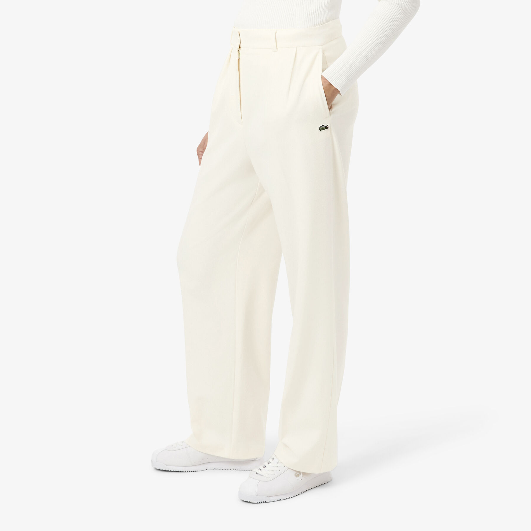 بنطلون فلانيل مطوي كبير الحجم Oversized Pleated Flannel Pants - HF5359-00-XFJ