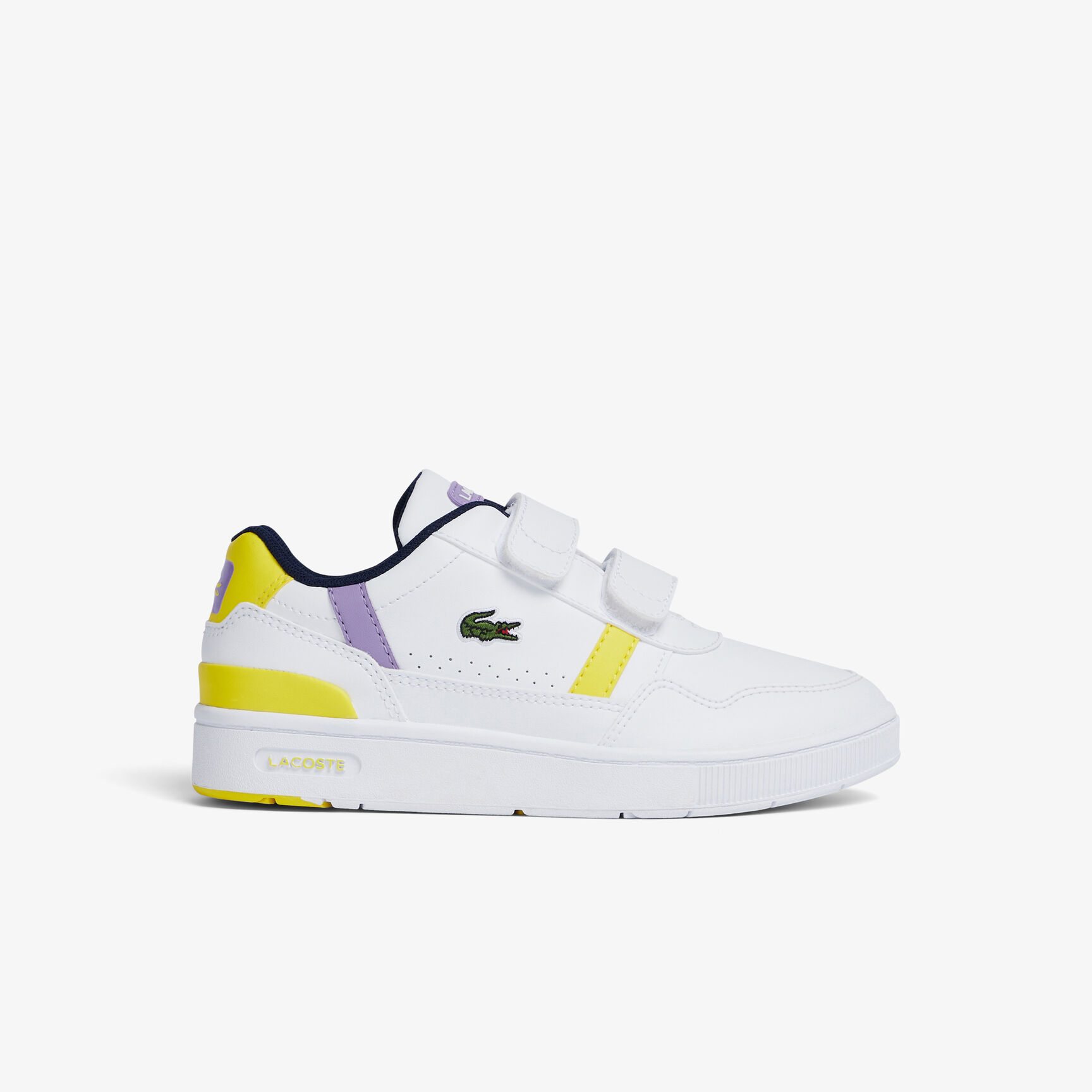 سنيكرز لاكوست تي كليب من خامات صناعية بتفاصيل ملونة للأطفال سنيكرز لاكوست تي كليب من خامات صناعية بتفاصيل ملونة للأطفال