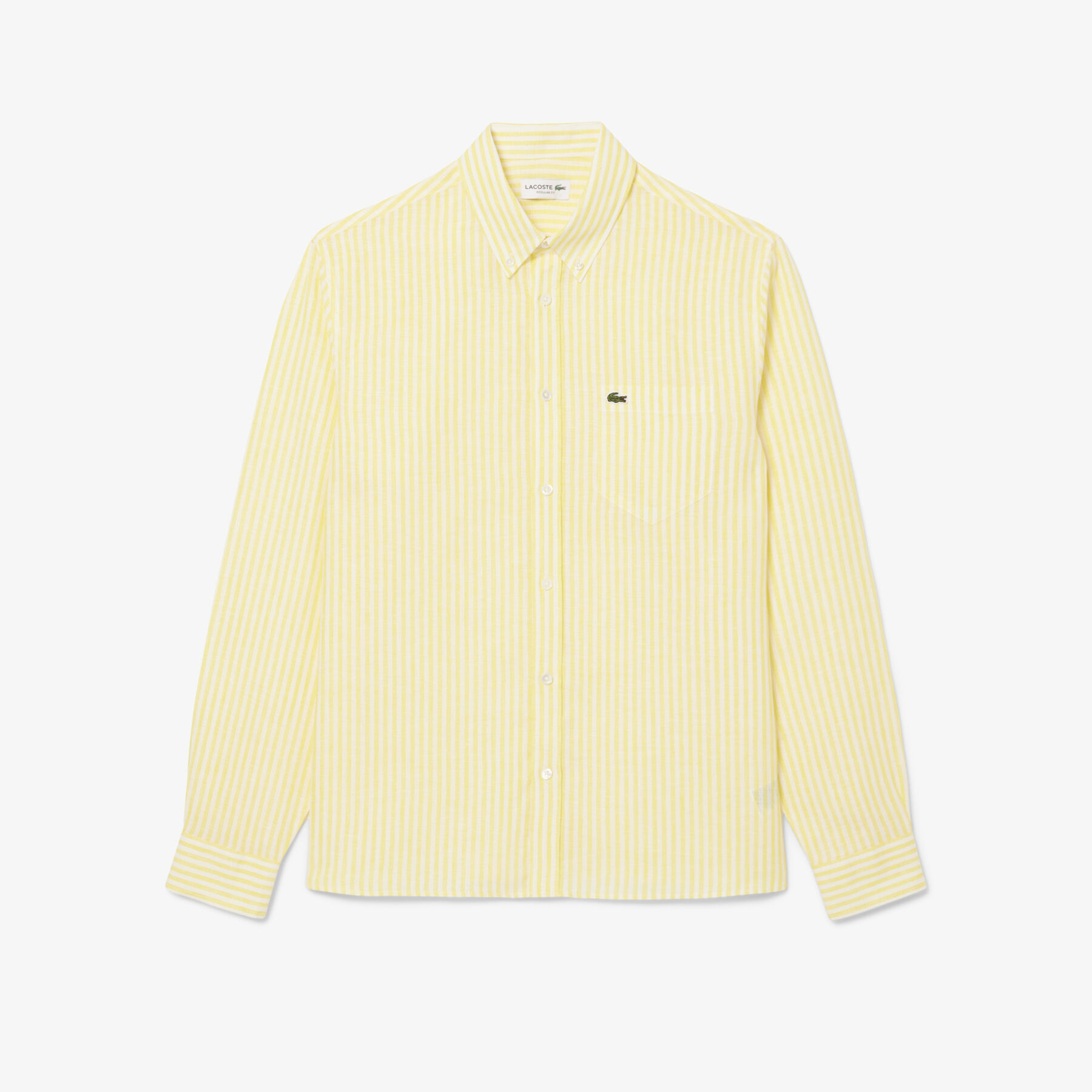 Regular Fit Striped Linen Shirt lacoste regular fit striped linen shirt