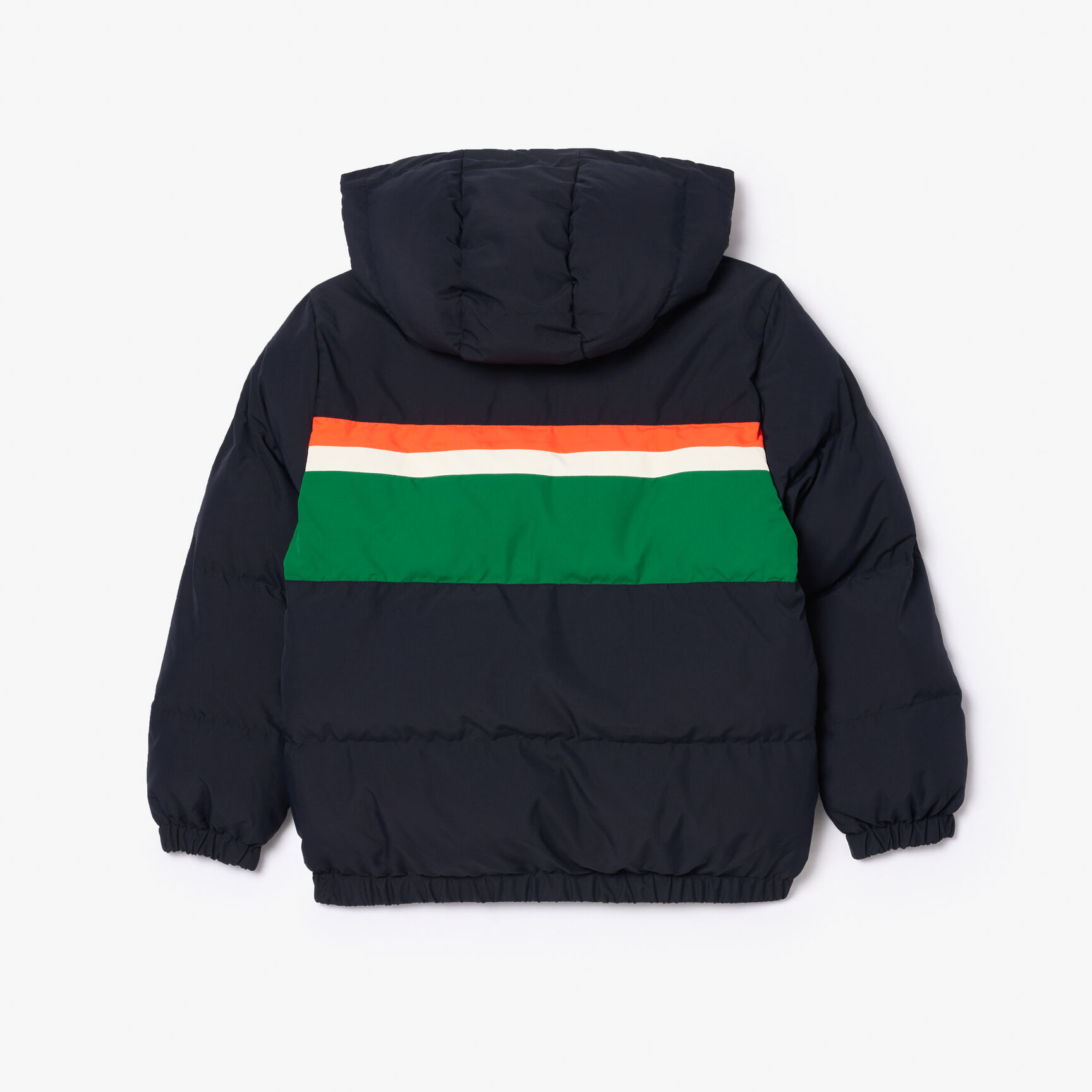 جاكيت تفتا بسحاب وجيب خارجي Contrast Stripe Hooded Puffer Jacket - BJ1247-00-KG2