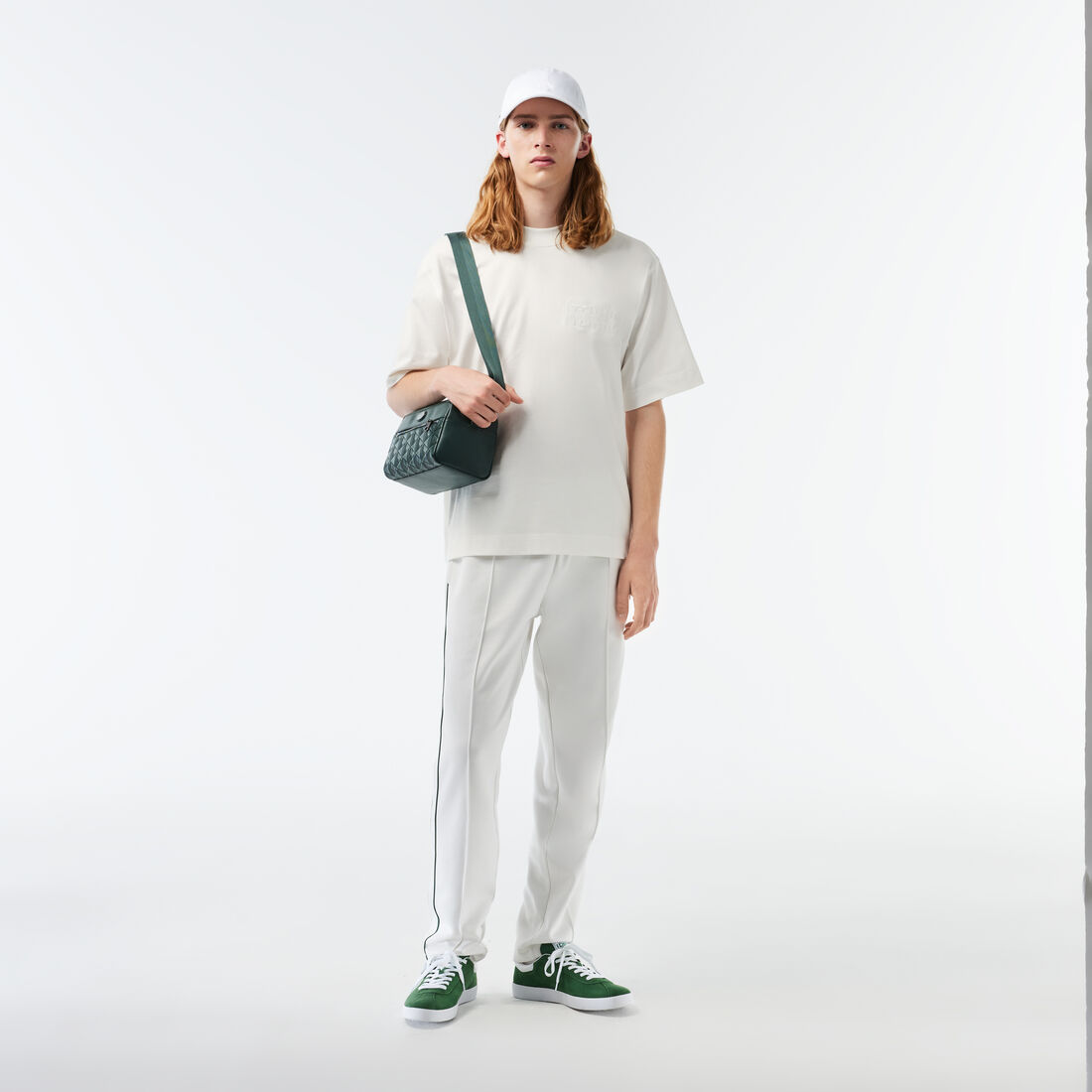 طقم تي شيرت قطن برقبة مستديرة للرجال، 3 قطع Embroidered Loose Fit Cotton T-shirt - TH2504-00-70V