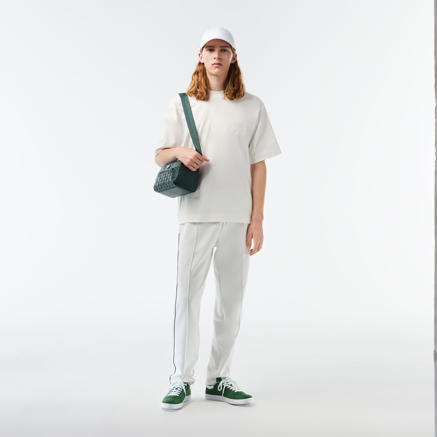 طقم تي شيرت قطن برقبة مستديرة للرجال، 3 قطع Embroidered Loose Fit Cotton T-shirt - TH2504-00-70V