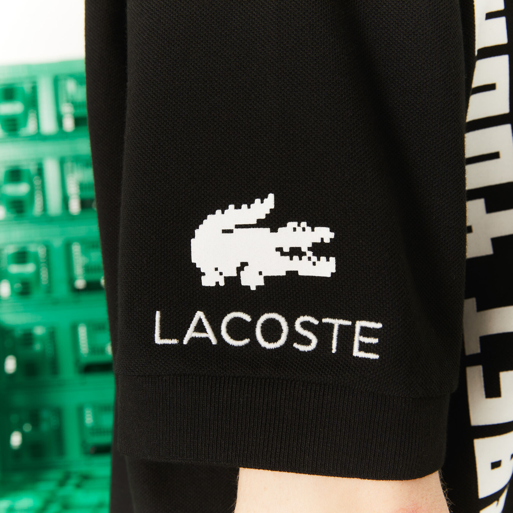تيشيرت بولو قطن عضوي بقصة فضفاضة للرجال مجموعة Lacoste L!VE x Minecraft تيشيرت بولو قطن عضوي بقصة فضفاضة للرجال مجموعة Lacoste L!VE x Minecraft