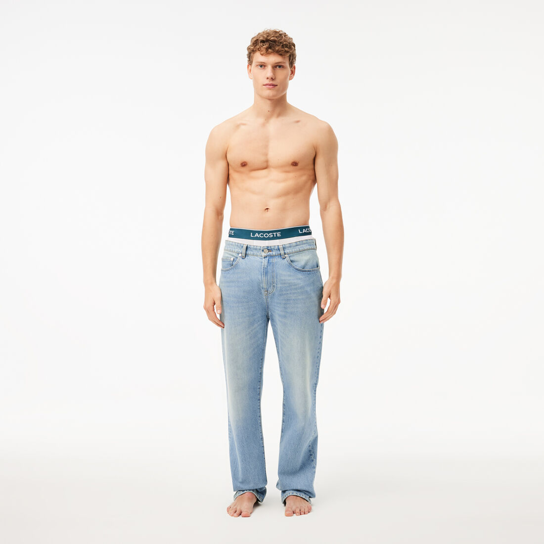 طقم بوكسر لاكوست بطبعة الشعار بألياف دقيقة للرجال، 3 قطع Pack Of 3 Casual Black Trunks - 5H3389-00-NUA