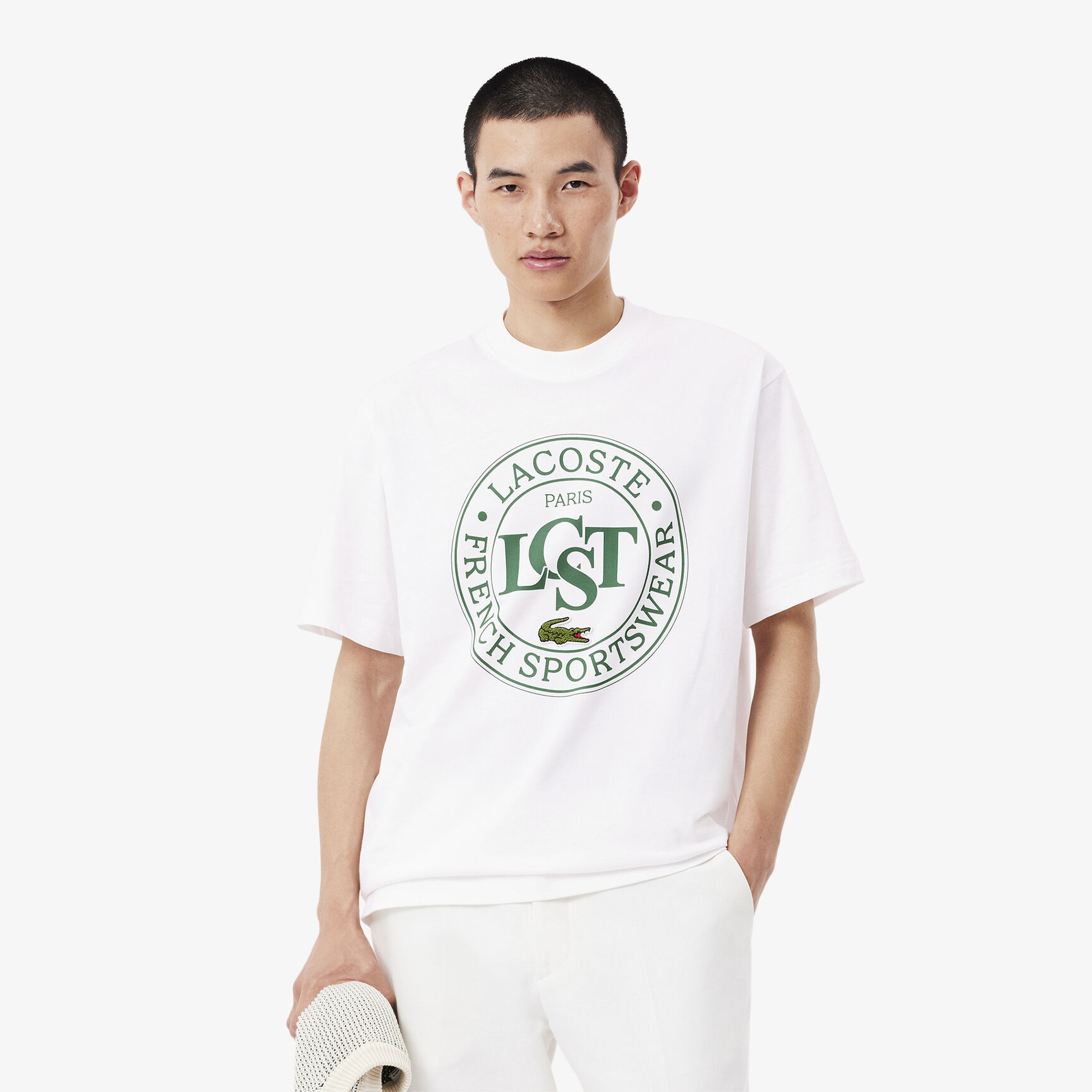 تي شيرت فضفاض من القطن الثقيل المطبوع Loose Fit Jersey Print T-shirt - TH2753-00-001