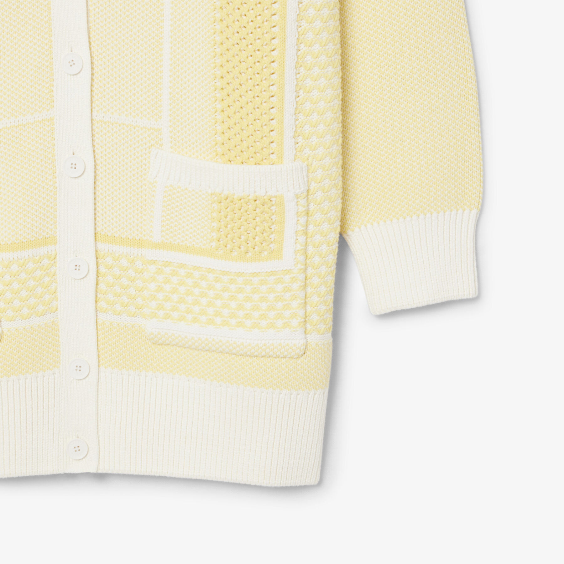 Tennis Court Jacquard Long Cardigan - AF9871-00-IHX