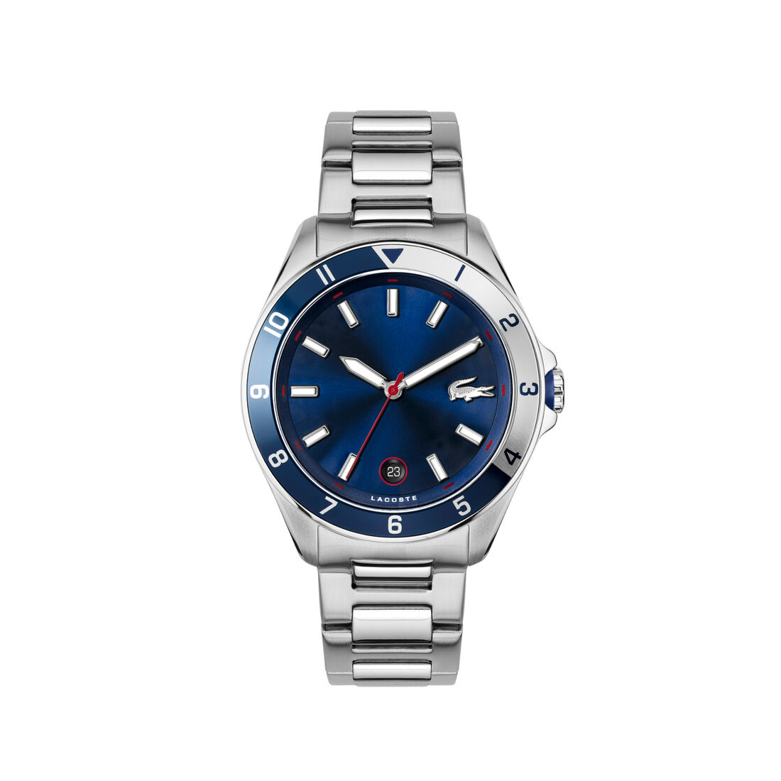 ساعة لاكوست تاي بريكر للرجال بقرص أزرق