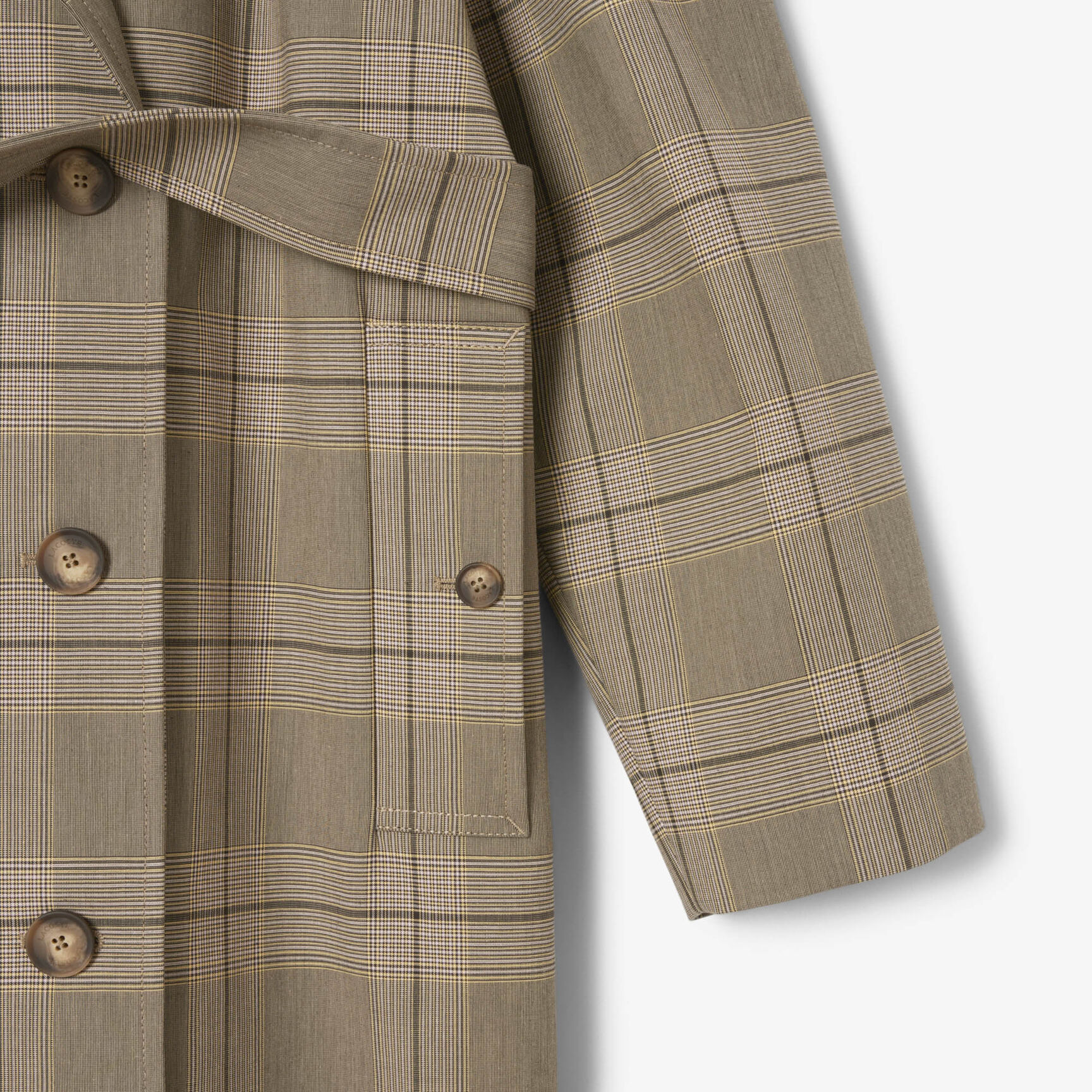 Water-Repellent Plaid Wrap Coat - BF5330-00-AIM