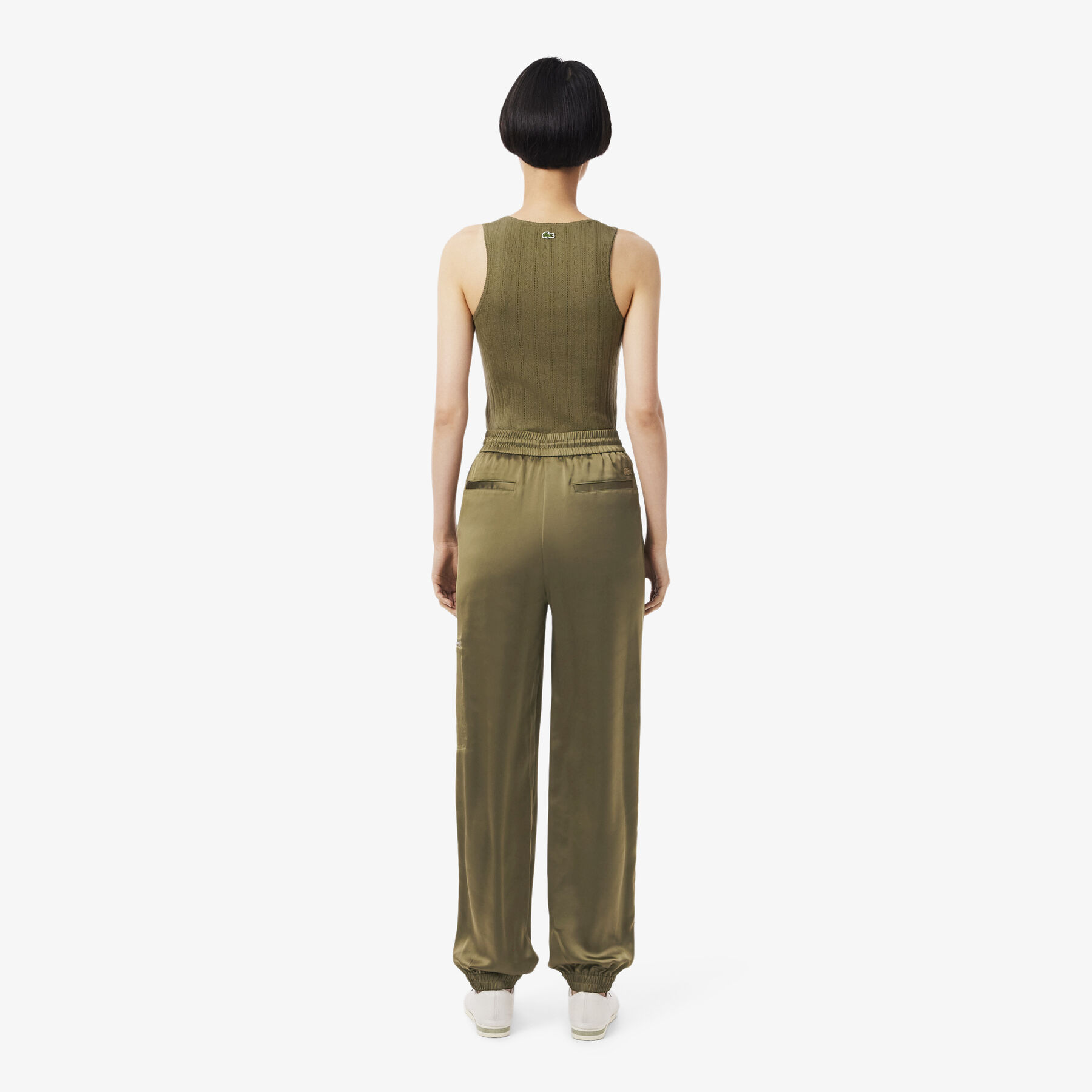 lacoste oversized satin sweatpants