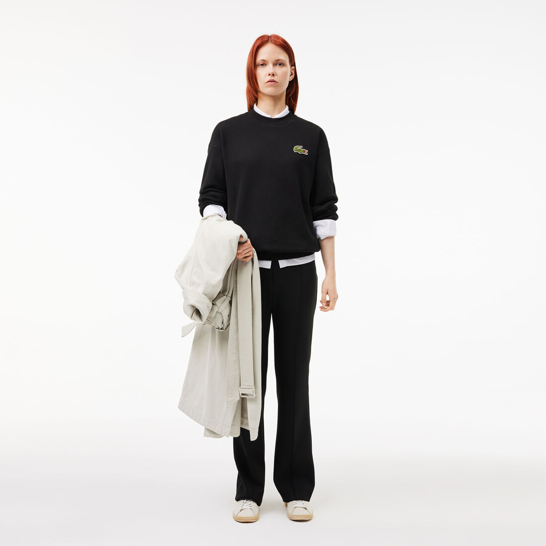 Loose Fit Badge Accent Fleece Sweatshirt Loose Fit Badge Sweatshirt - SH2741-00-031