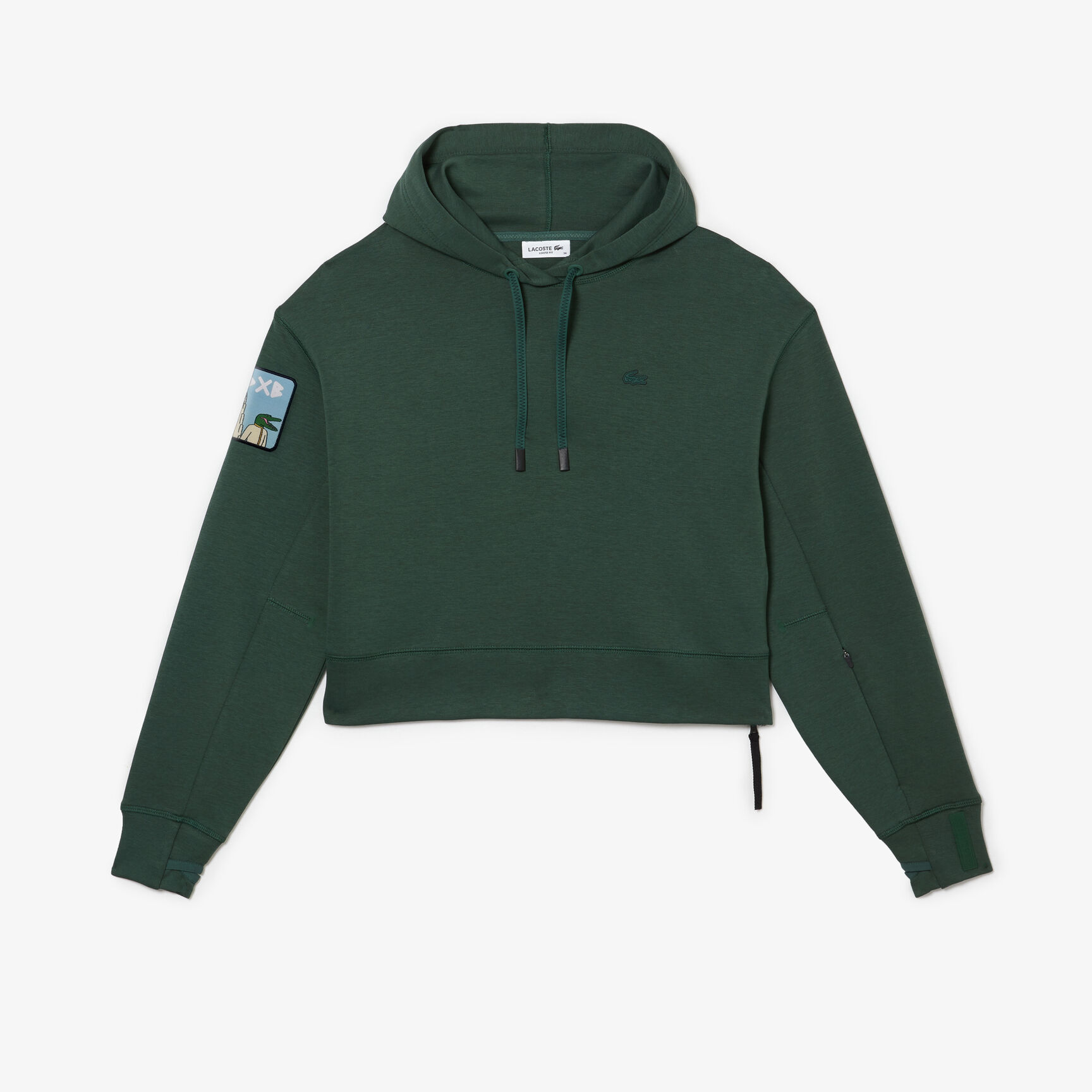 سويت شيرت لاكوست مقسم بألوان بغطاء للرأس للنساء سويت شيرت لاكوست مقسم بألوان بغطاء للرأس للنساء