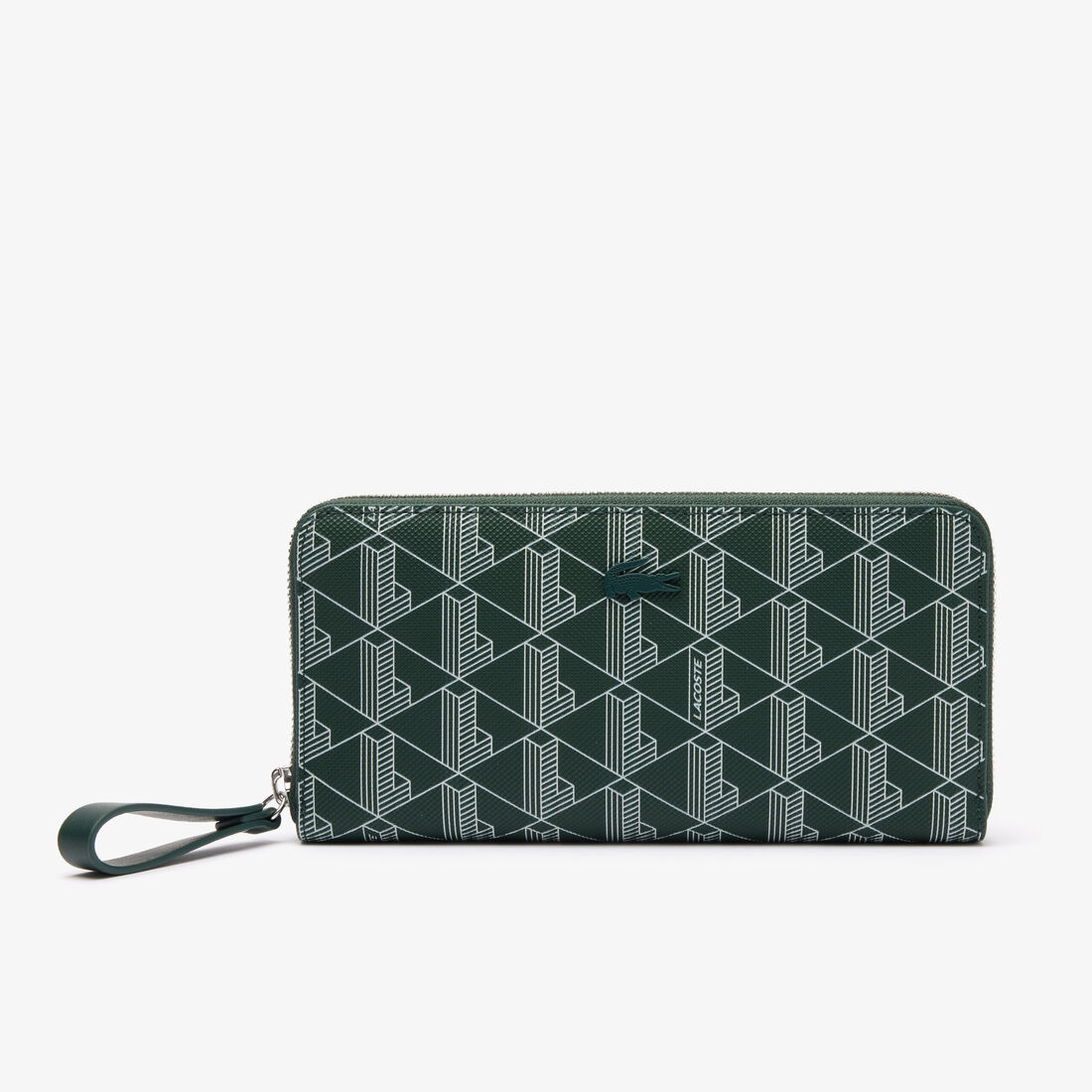 Women's Lacoste Monogram Print Zip Wallet - NF3958DG-M44