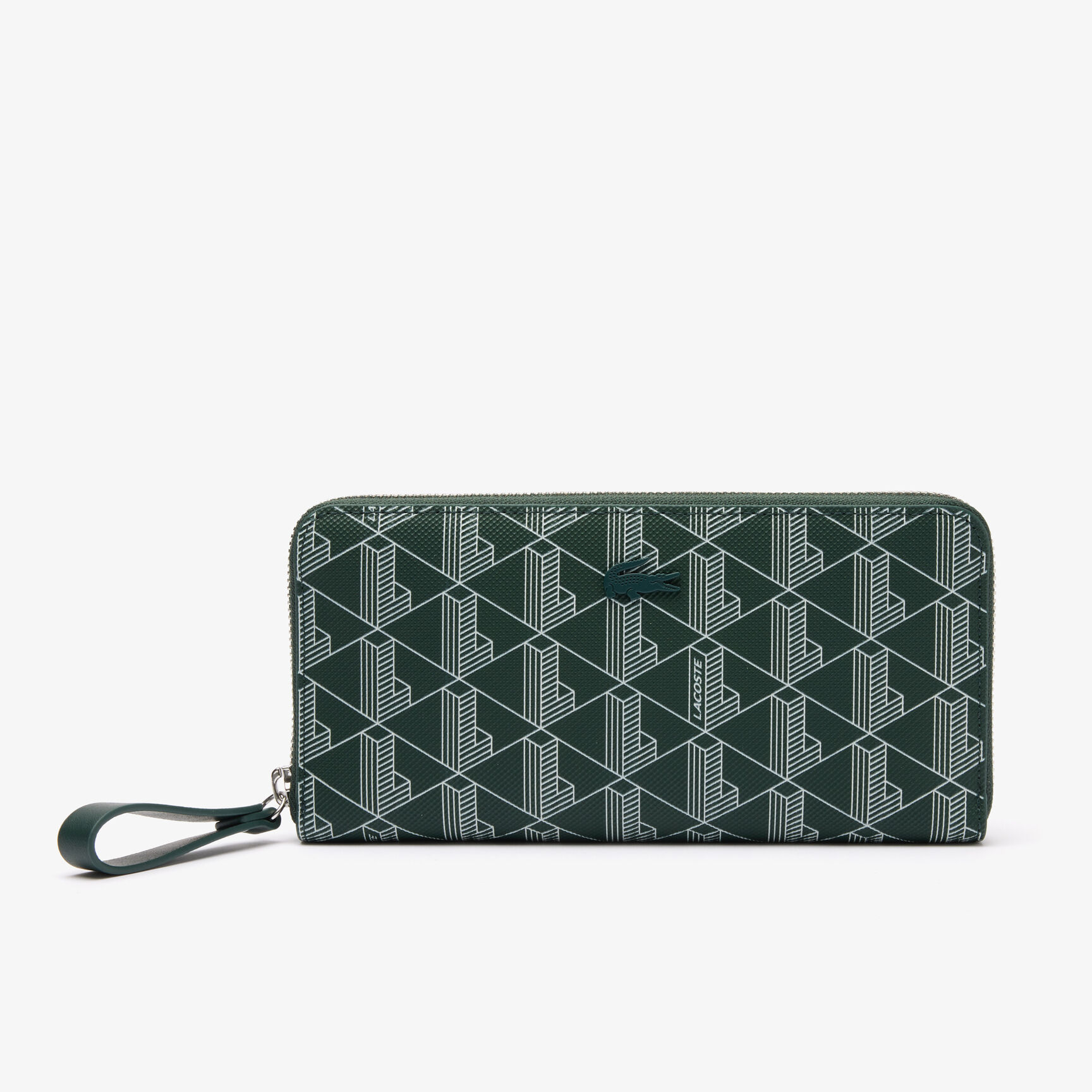 محفظة نسائية بسحاب وطبعة لاكوست مونوغرام Women's Lacoste Monogram Print Zip Wallet - NF3958DG-M44