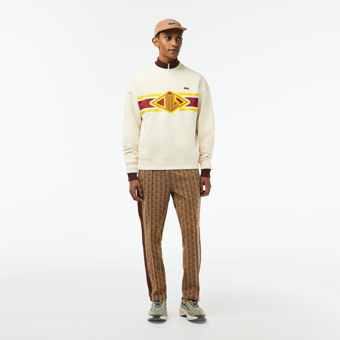 Men’s Lacoste Round Neck Loose Fit Printed Sweatshirt Men’s Lacoste Round Neck Loose Fit Printed Sweatshirt