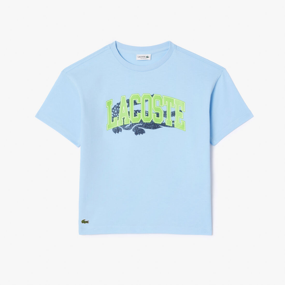 تي شيرت جيرسيه بطبعة تمساح Crocodile Print Jersey T-shirt - TJ2444-00-HBP