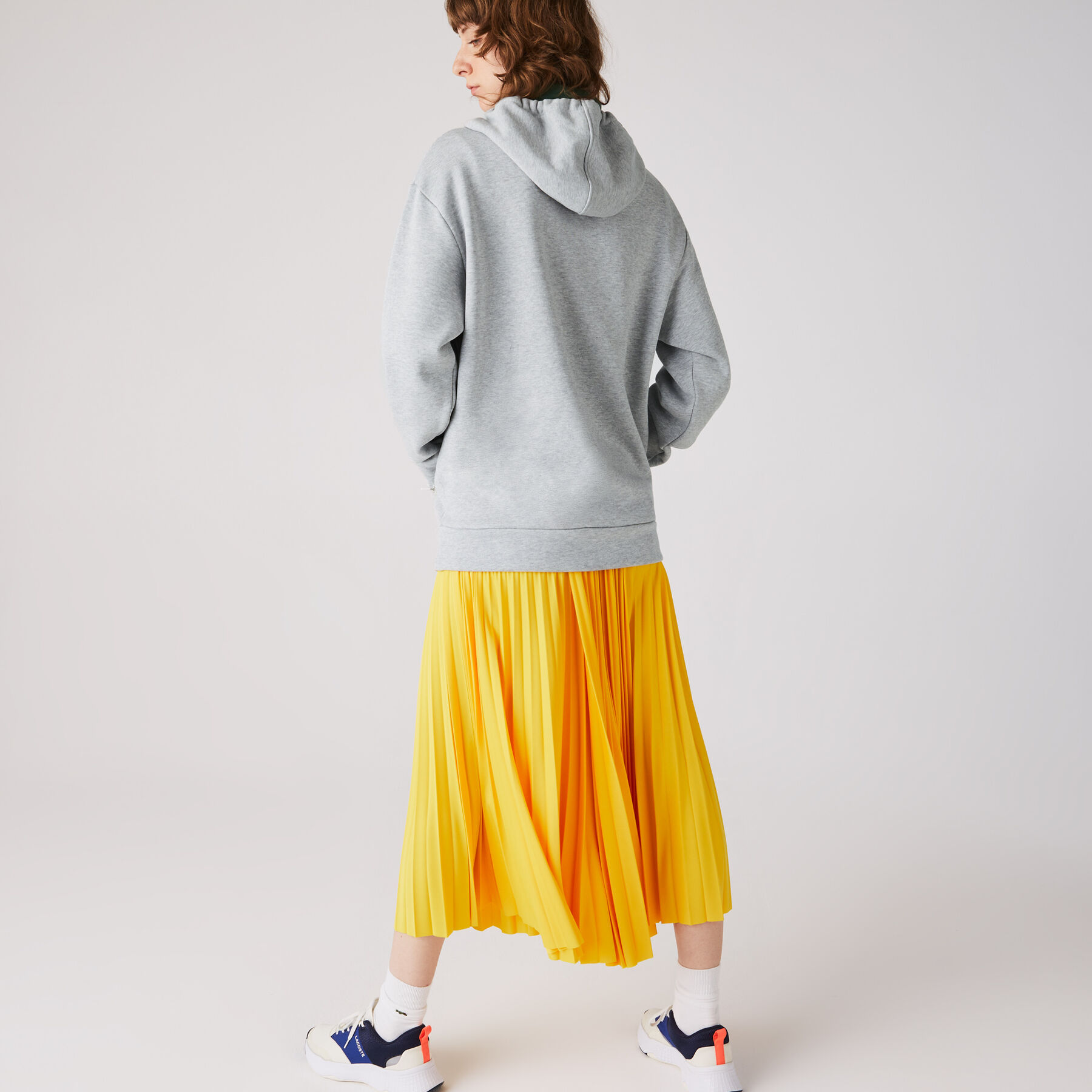 Women's Oversized Crocodile Print Hooded Fleece Sweatshirt lacoste women s oversized crocodile print hooded fleece sweatshirt