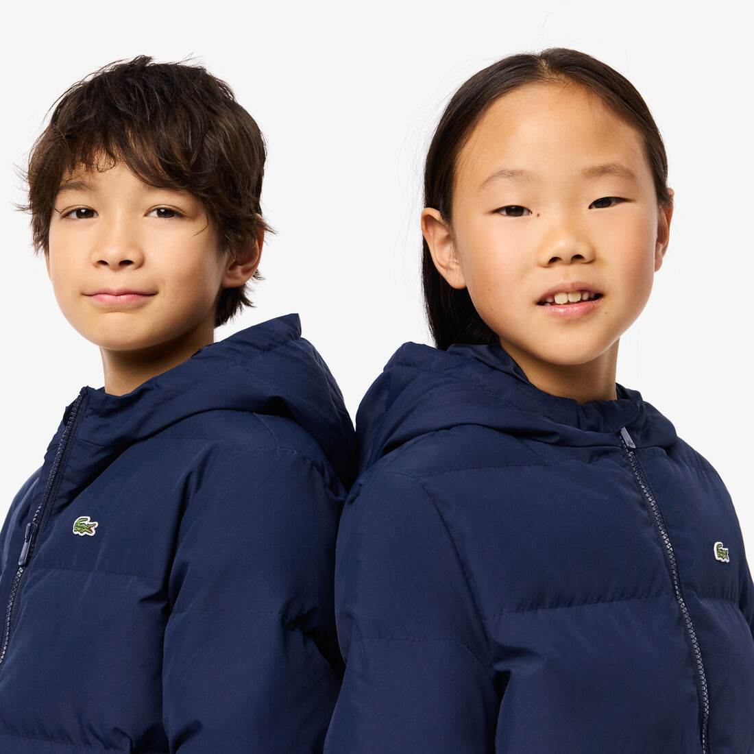 Hooded Puffer Jacket with Crocodile at the back Hooded Puffer Jacket with Crocodile at the back - BJ1128-00-166