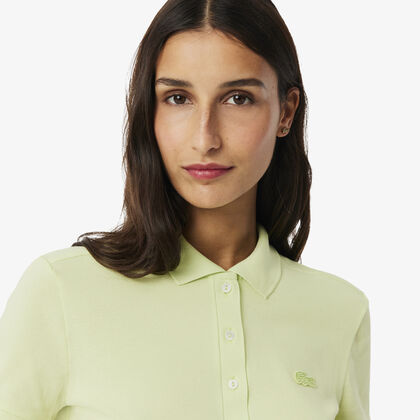 تيشيرت بولو L.12.d بقصة ضيقة من قماش بيتي بيكيه المطاطي