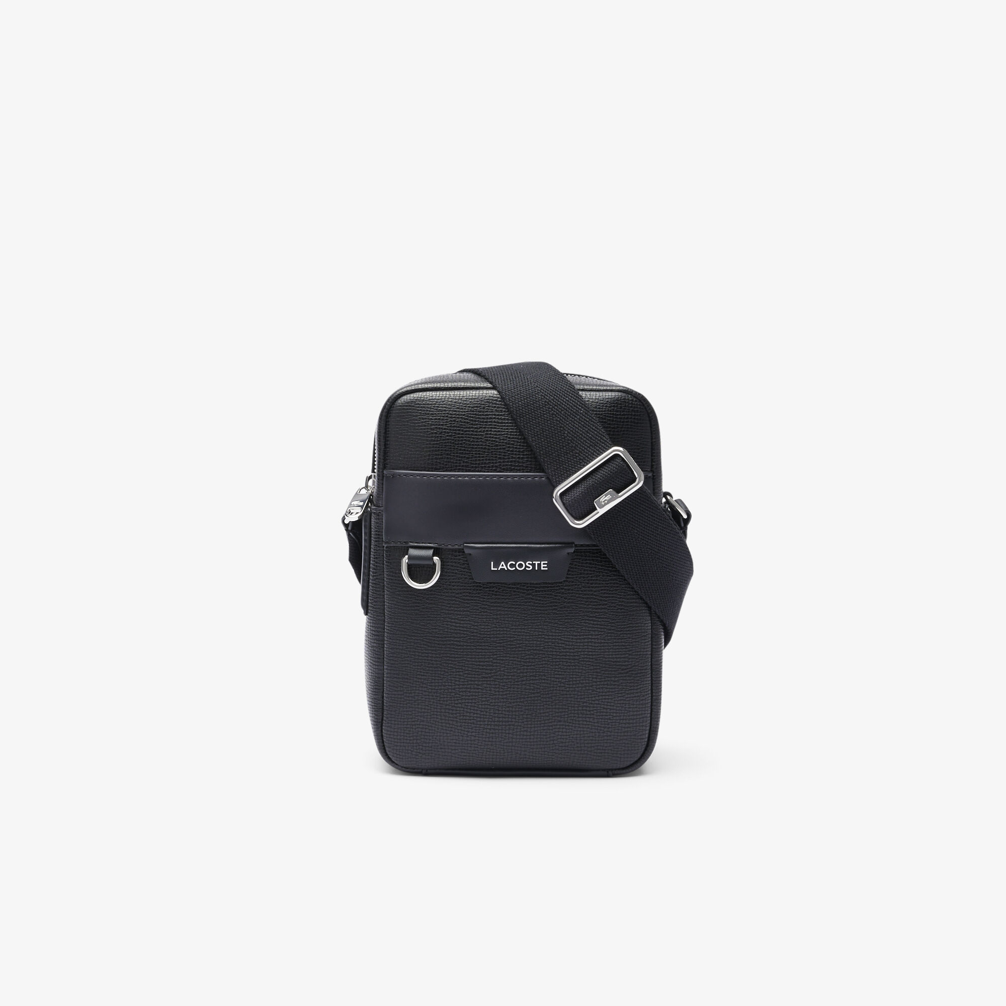 Ossian Leather Satchel, Black | LACOSTE UAE