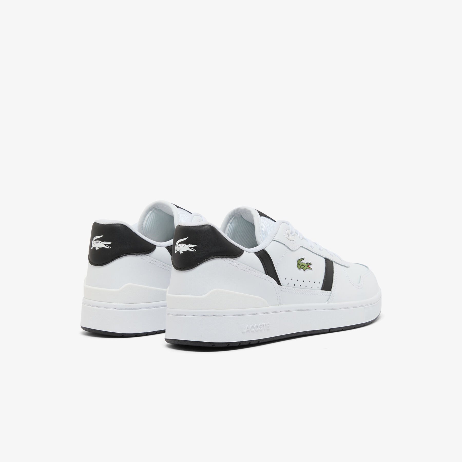 lacoste men s t clip set leather sneakers