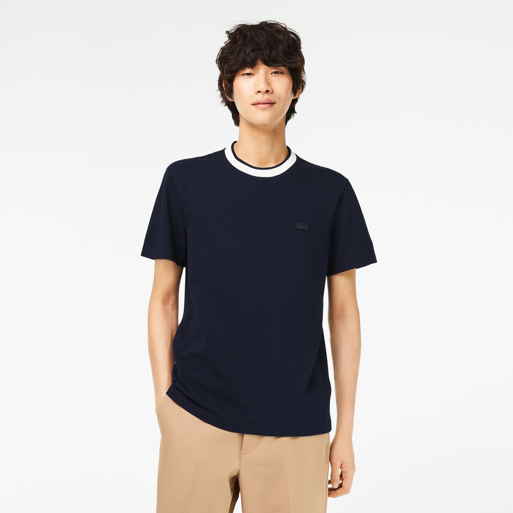 Men's Lacoste Regular Fit Stretch Pique T-shirt Men's Lacoste Regular Fit Stretch Pique T-shirt