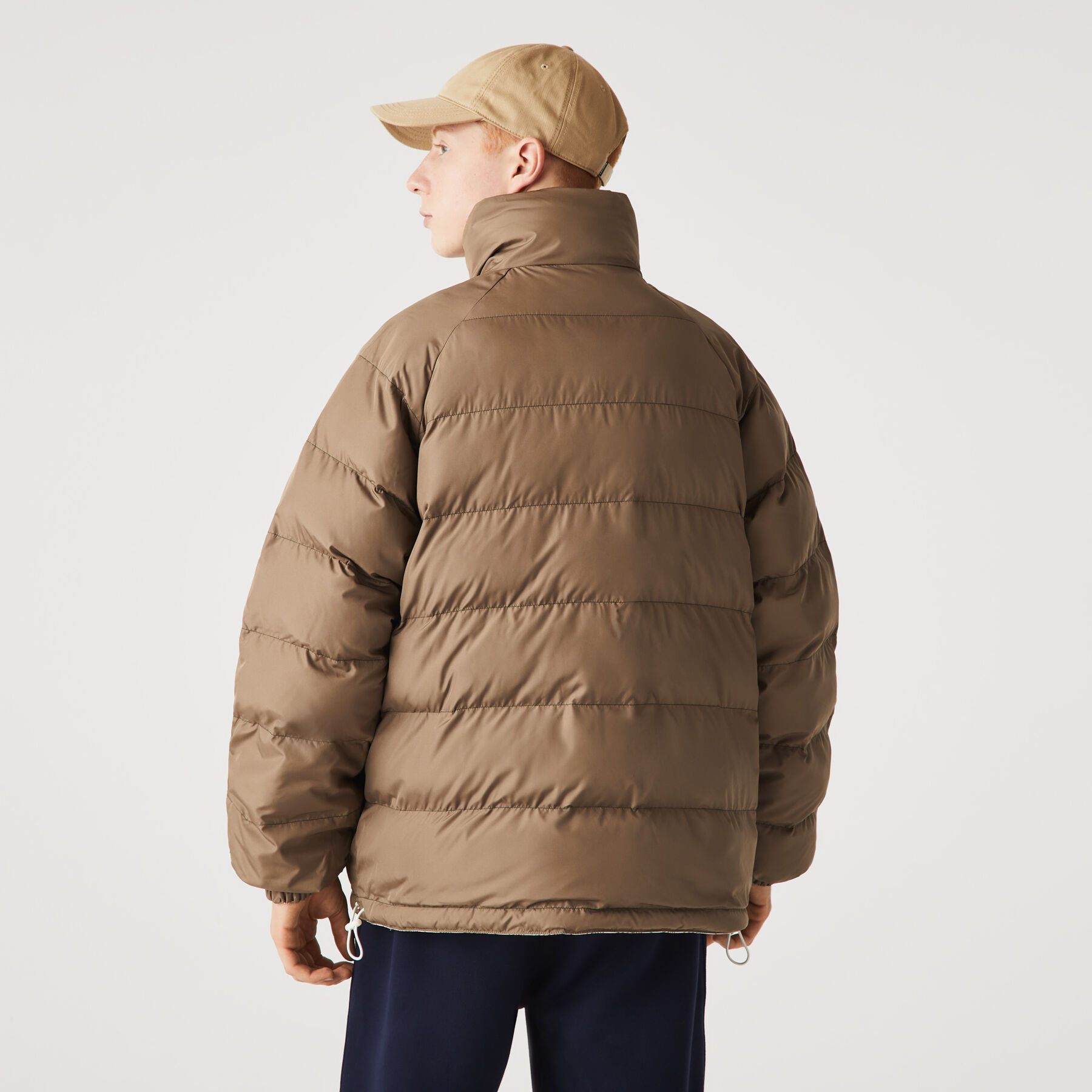 unisex lacoste water repellent reversible jacket