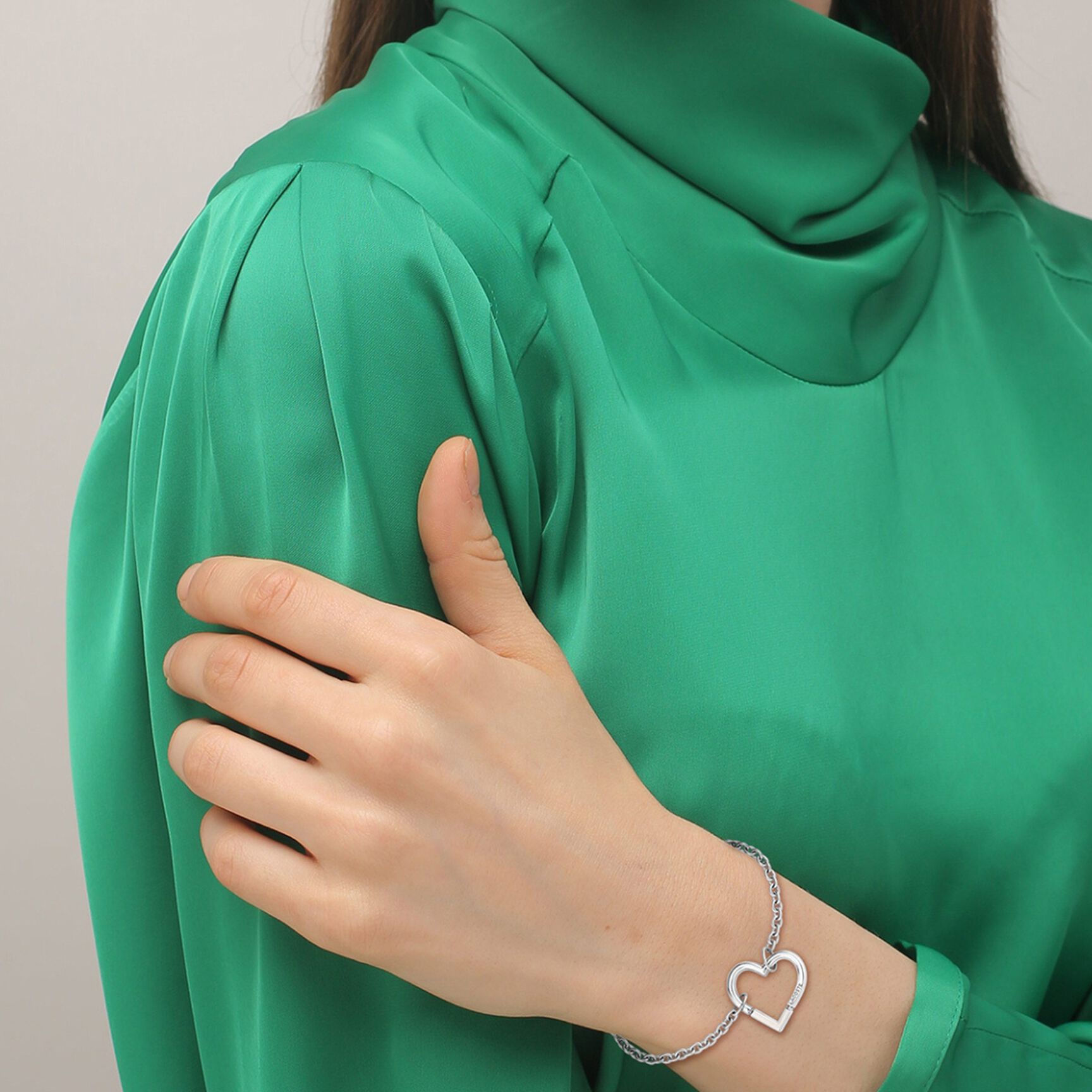 اسوارة لاكوست فضية للنساء Lacoste Silver Women Bracelet - 2040326-SILVER