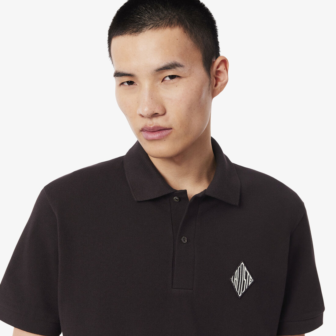 قميص بولو كلاسيكي بقصة كلاسيكية مزين بشعار الماركة Classic Fit Badge Accent Pique Polo Shirt - PH0034-00-3LA