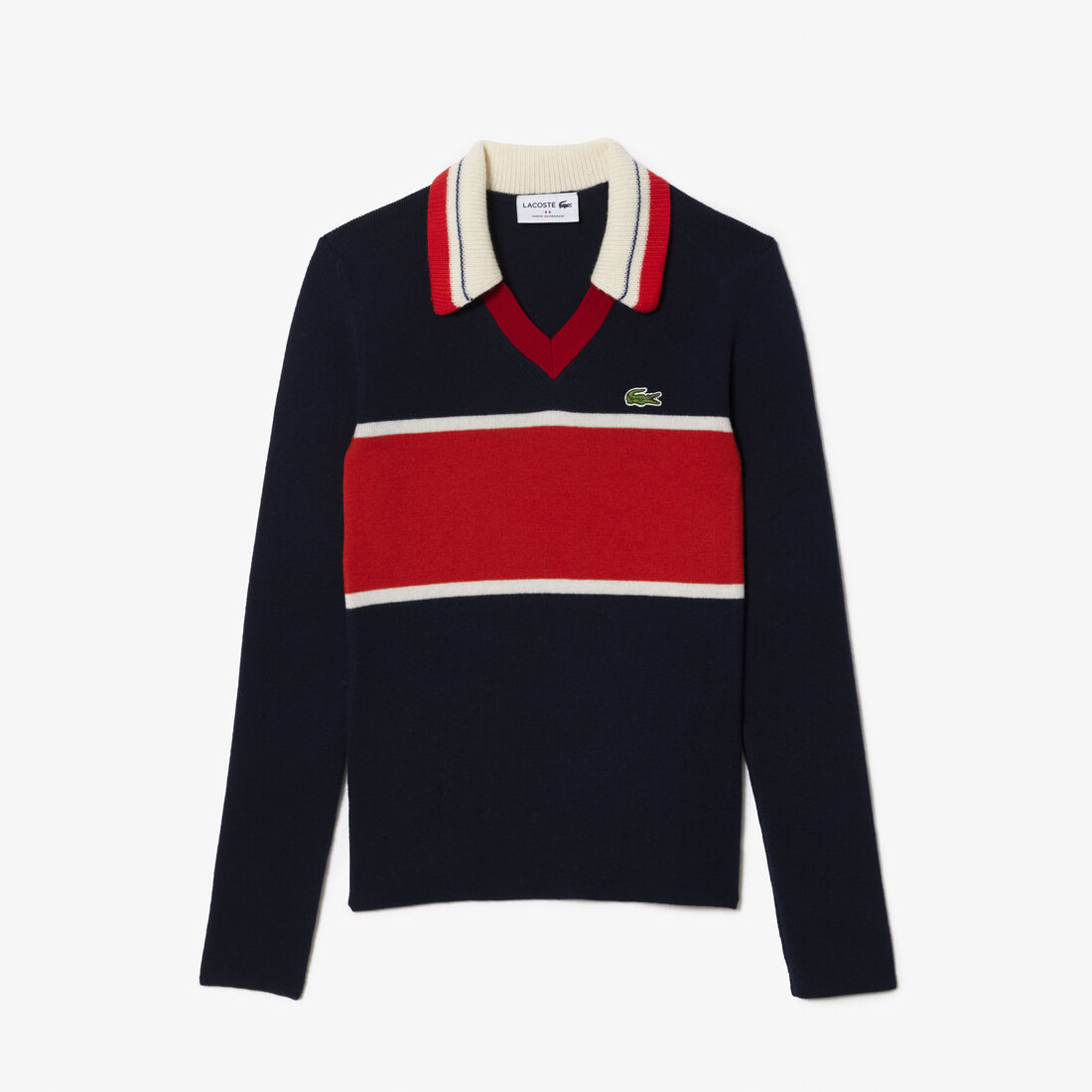 French Made Contrast Polo Neck Sweater French Made Contrast Polo Neck Sweater - AF0650-00-NPI