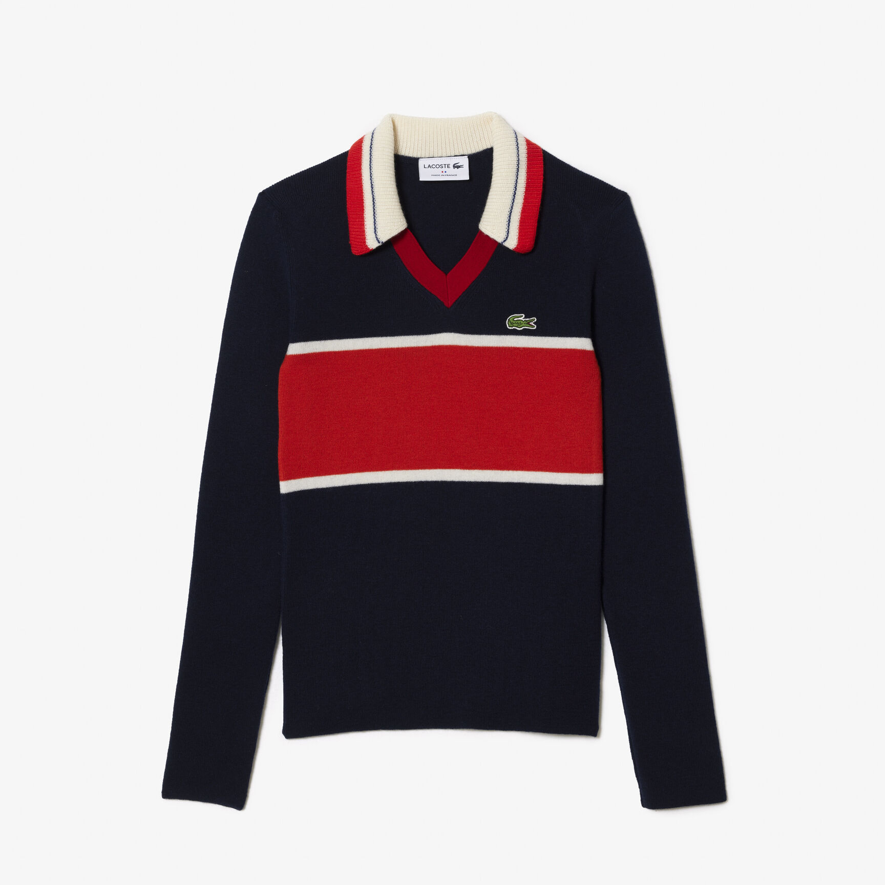 French Made Contrast Polo Neck Sweater French Made Contrast Polo Neck Sweater - AF0650-00-NPI