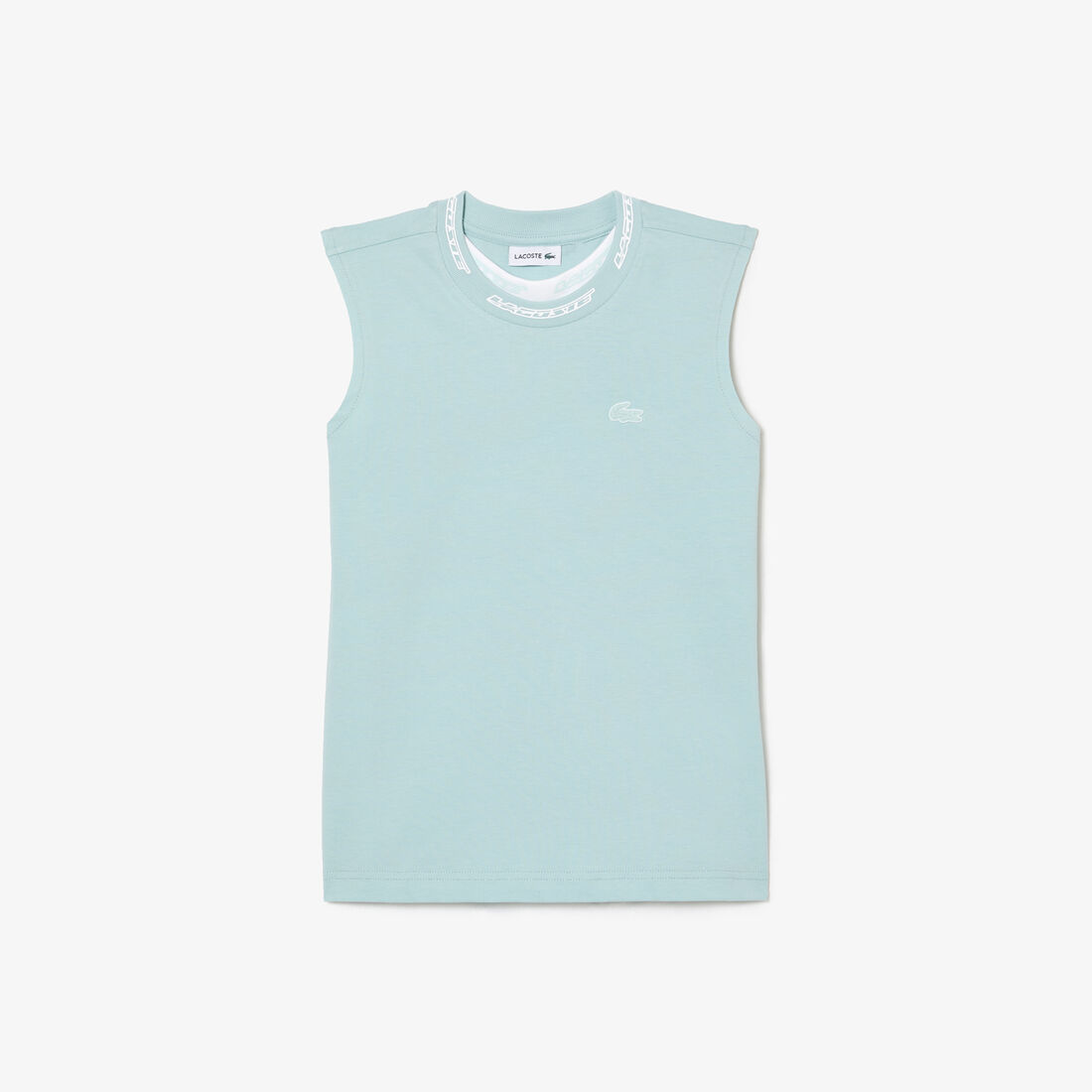 Girls’ Lacoste Cotton Jersey Sleeveless T-shirt