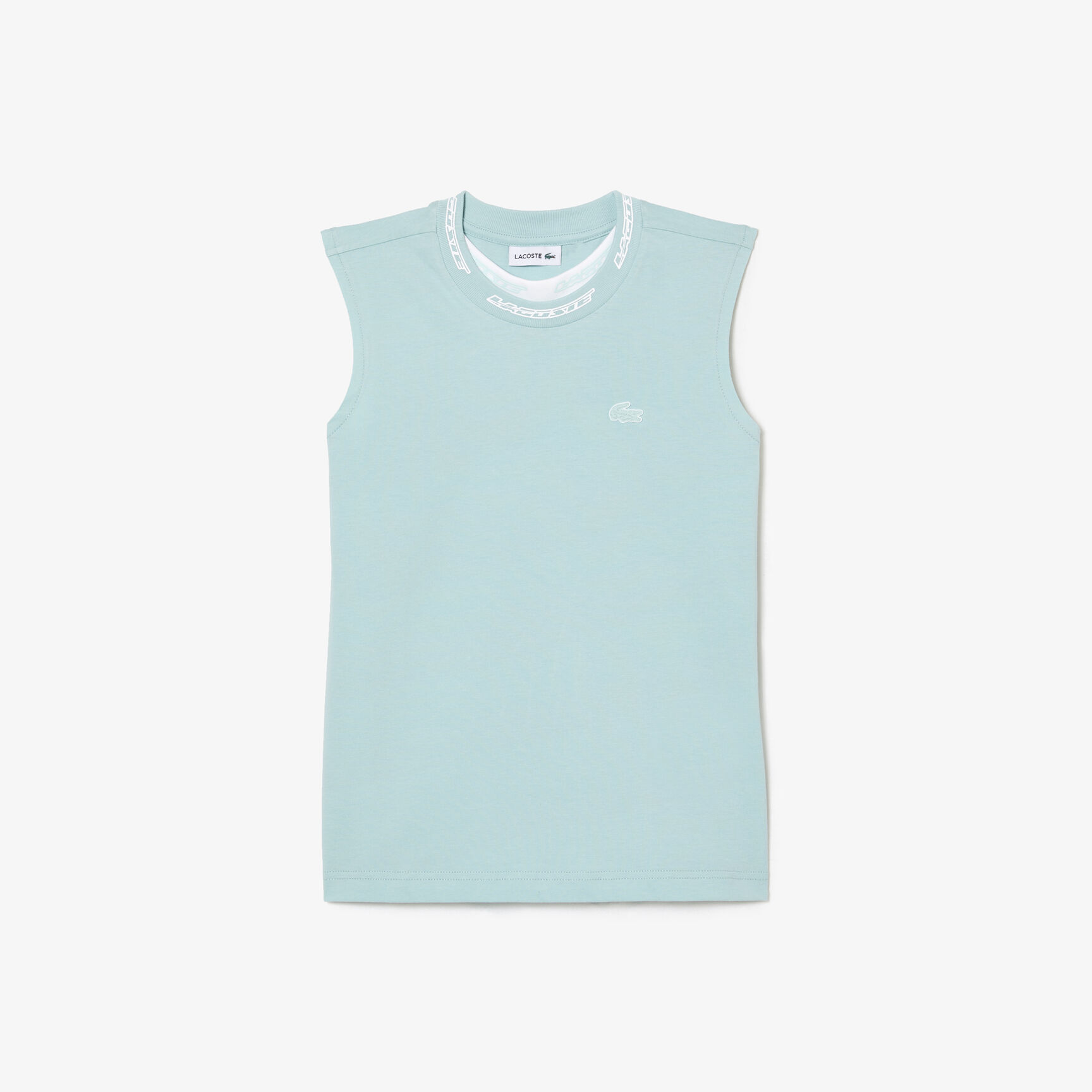 Girls' Lacoste Cotton Jersey Sleeveless T-shirt Girls' Lacoste Cotton Jersey Sleeveless T-shirt