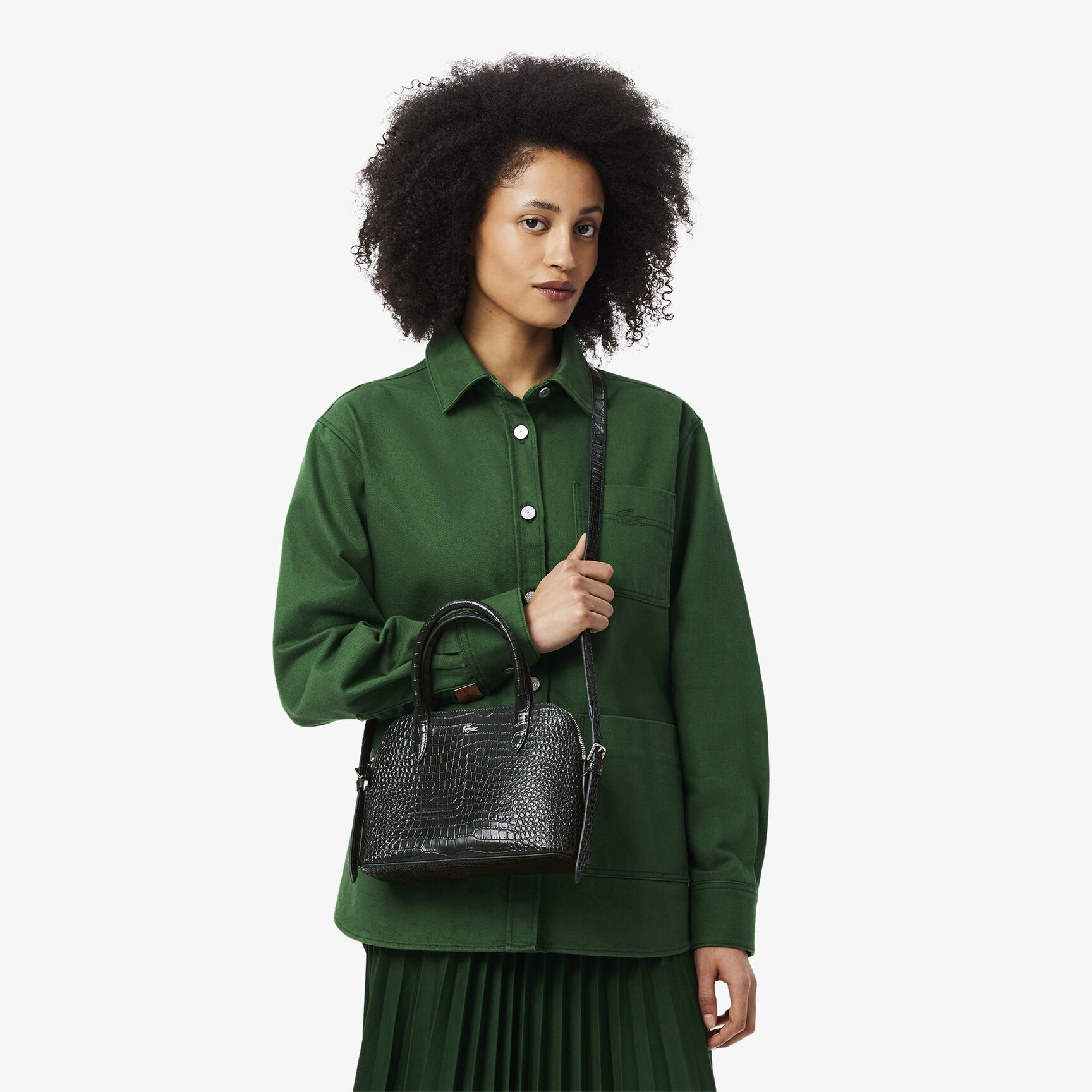 حقيبة شانتاكو بوجاتي جلدية صغيرة منقوشة Small Embossed Leather Chantaco Bugatti Bag - NF4983KL-B43