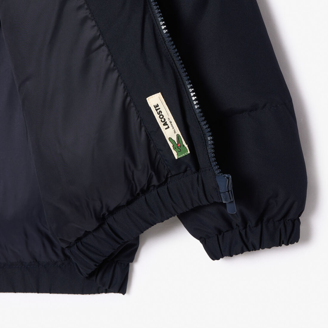 جاكيت تفتا بسحاب وجيب خارجي Contrast Stripe Hooded Puffer Jacket - BJ1247-00-KG2