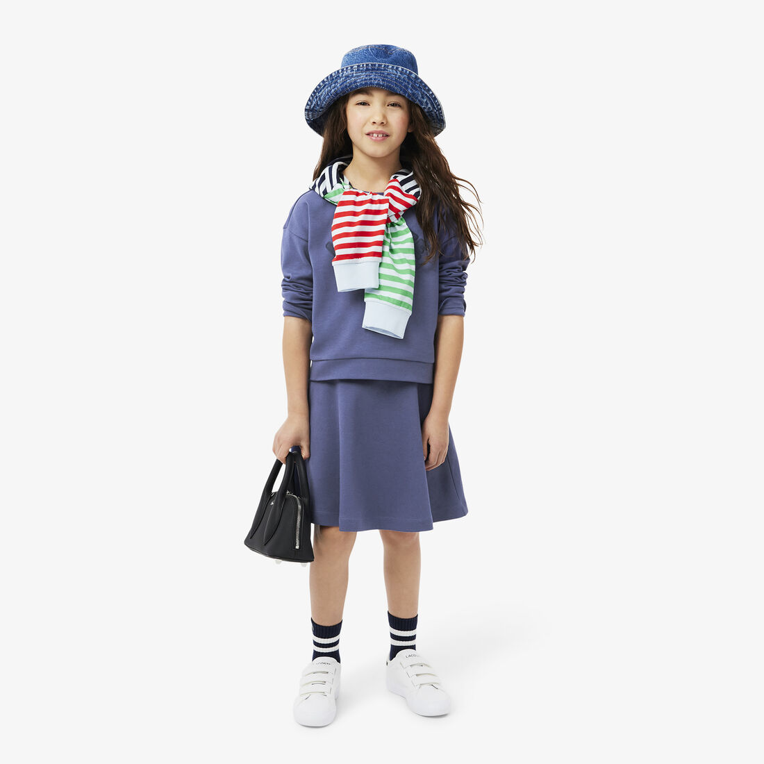 تنورة متشابكة بخصر مطاطي Elastic Waist Interlock Skirt - JJ8441-00-I1M