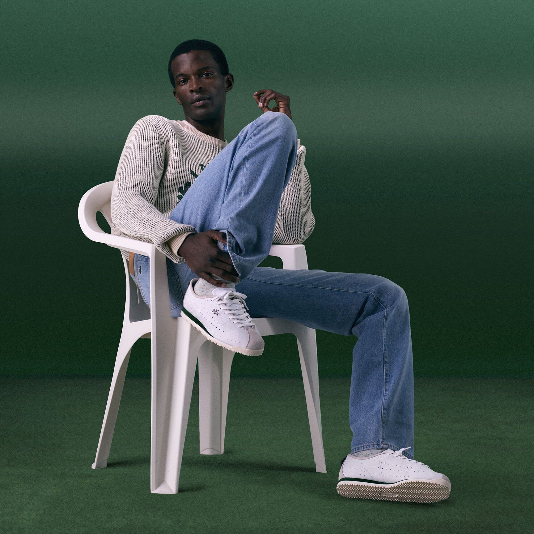 حذاء رياضي Club-Low رجالي من الجلد Men's Club-Low Leather Sneakers - 49SMA0042-1R5