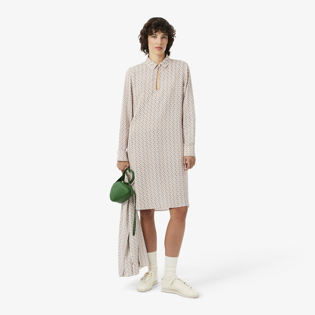 Fluid Crepe Shirt Collar Dress lacoste fluid crepe shirt collar dress