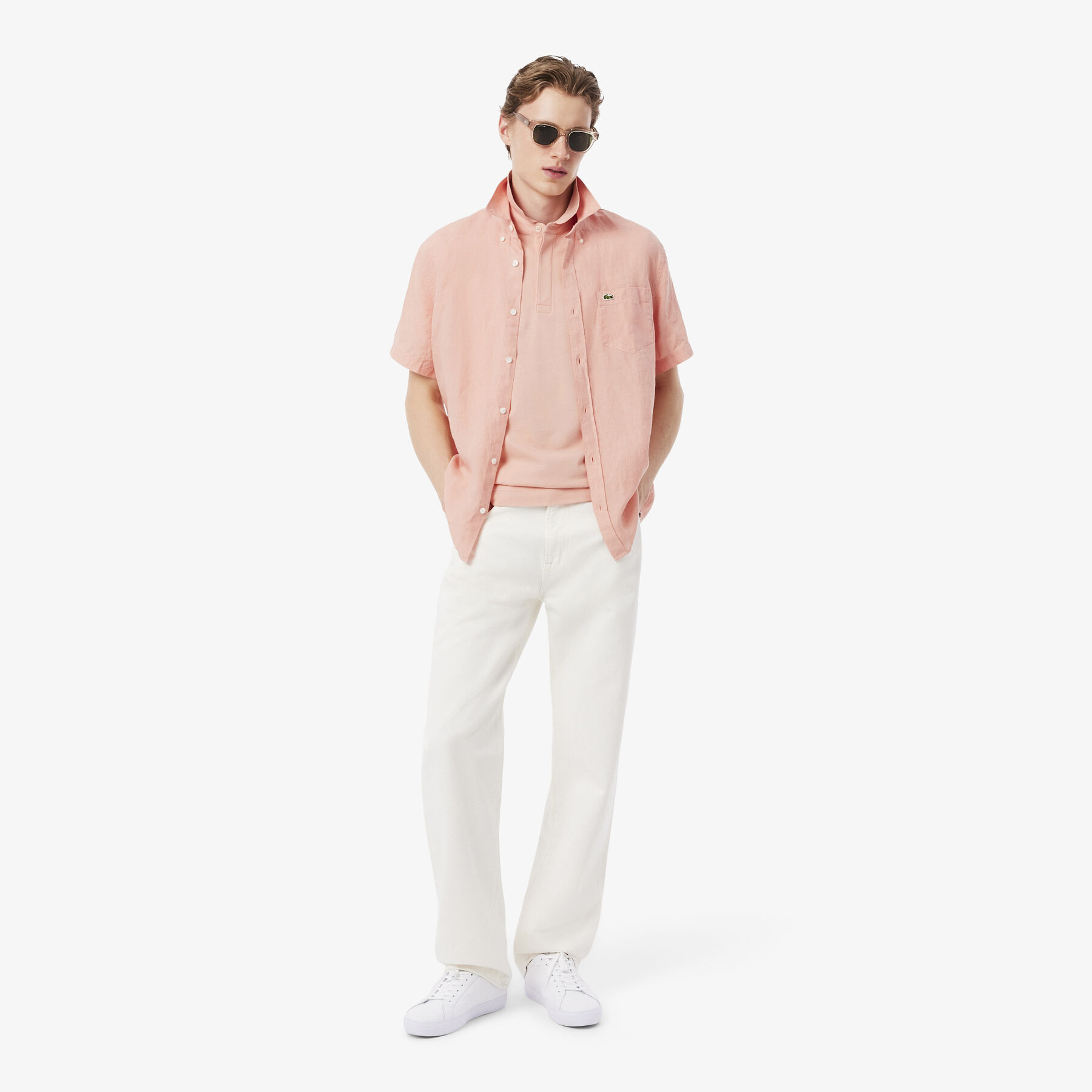 lacoste regular fit paris stretch pique polo shirt