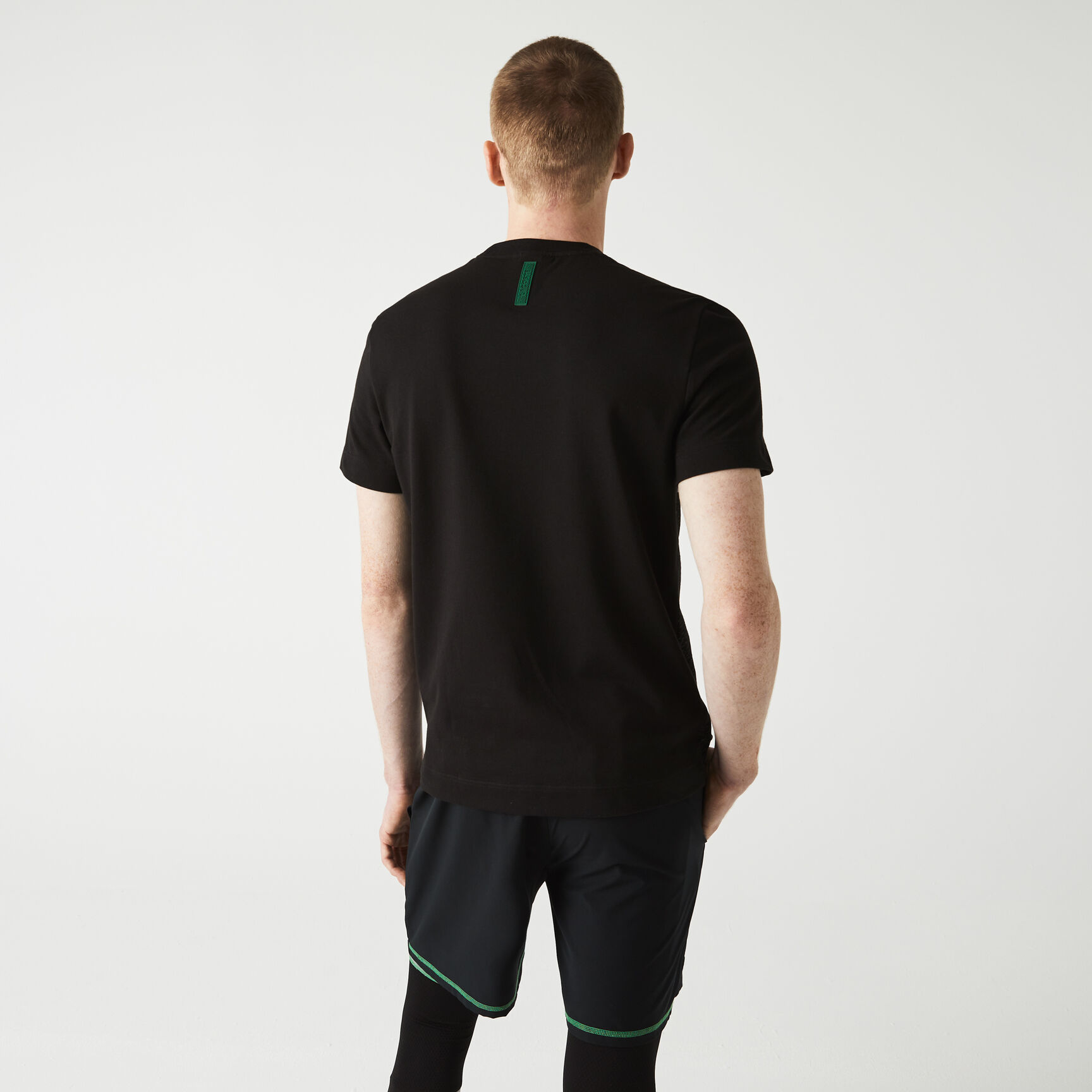 تيشيرت مزيج قطن بيكيه بفتحة رقبة مستديرة للرجال تيشيرت مزيج قطن بيكيه بفتحة رقبة مستديرة للرجال