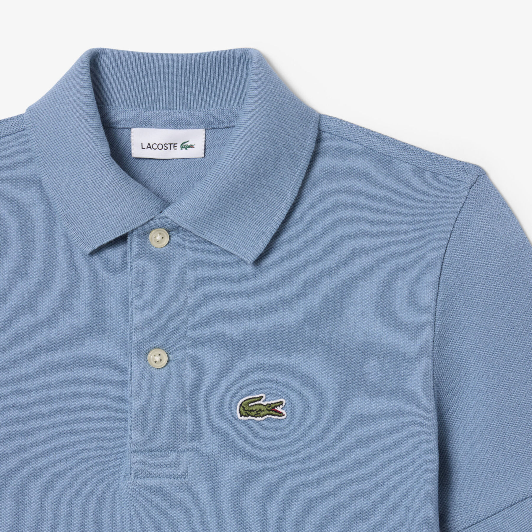 lacoste mini pique print polo shirt