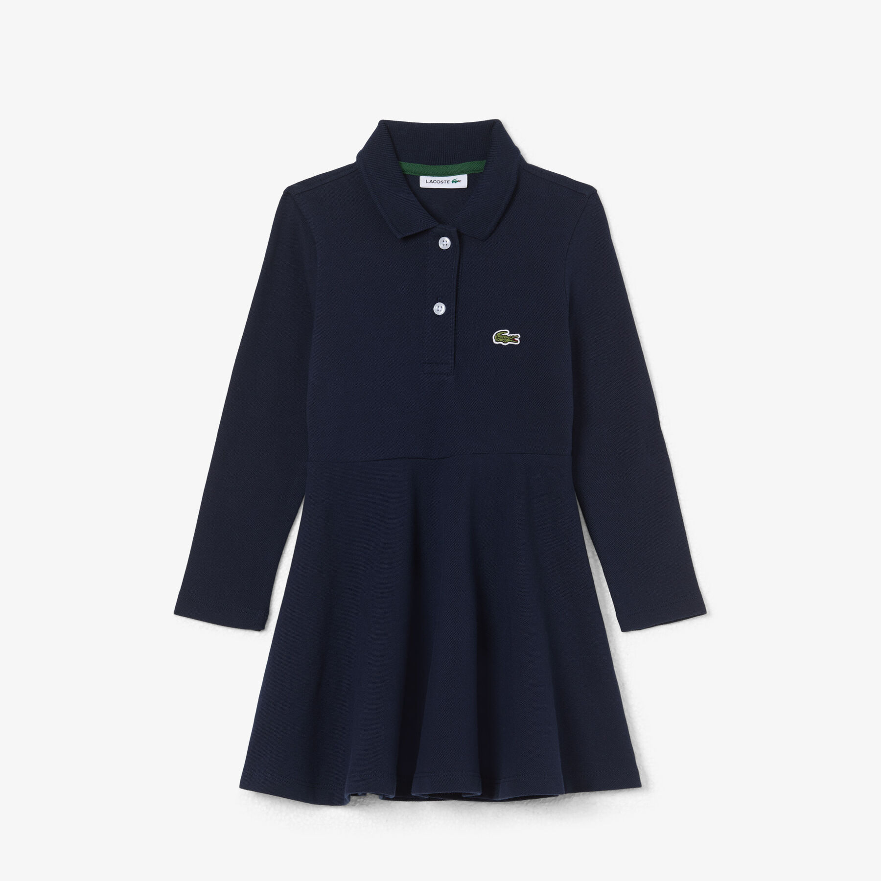 فستان بولو بيكيه مطاطي بأكمام طويلة Long Sleeved Stretch Pique Polo Dress - EJ0904-00-166