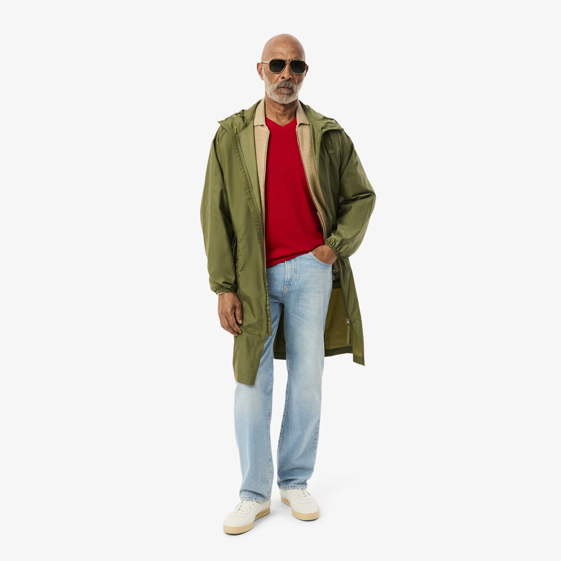 تي شيرت خفيف الوزن من القطن بيما برقبة على شكل حرف V Lightweight Cotton Pima V Neck T-shirt - TH6710-00-240