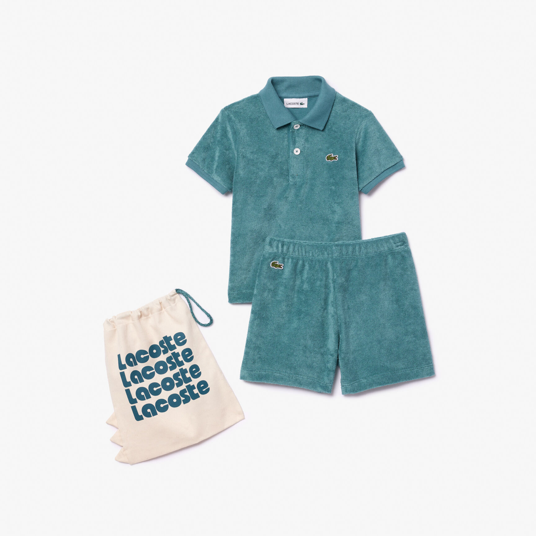 طقم هدايا قميص تيري بولو وشورت Terry Polo Shirt and Shorts Gift Set - 4J9368-00-IY4