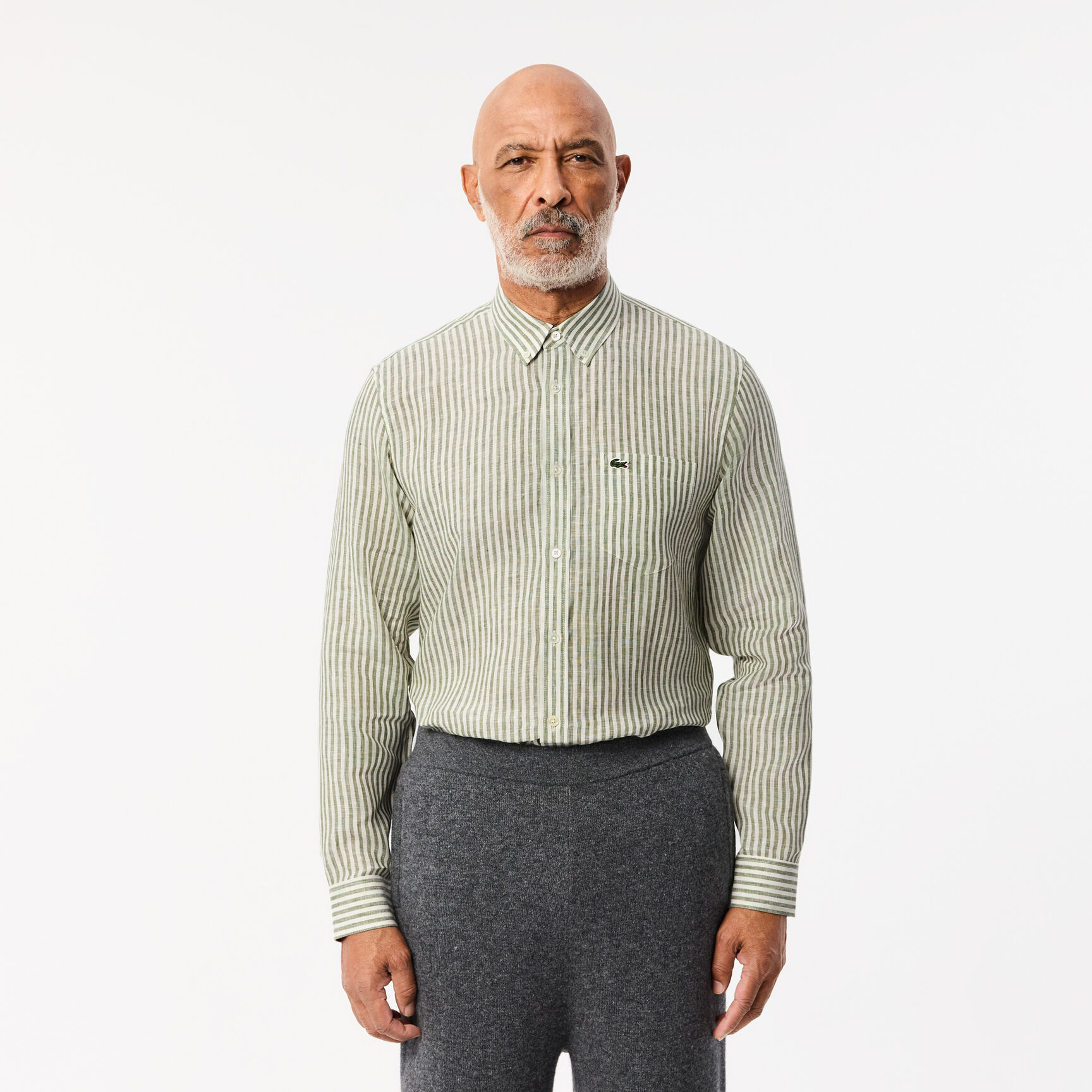 Regular Fit Striped Linen Shirt Regular Fit Linen Shirt - CH6985-00-ICD